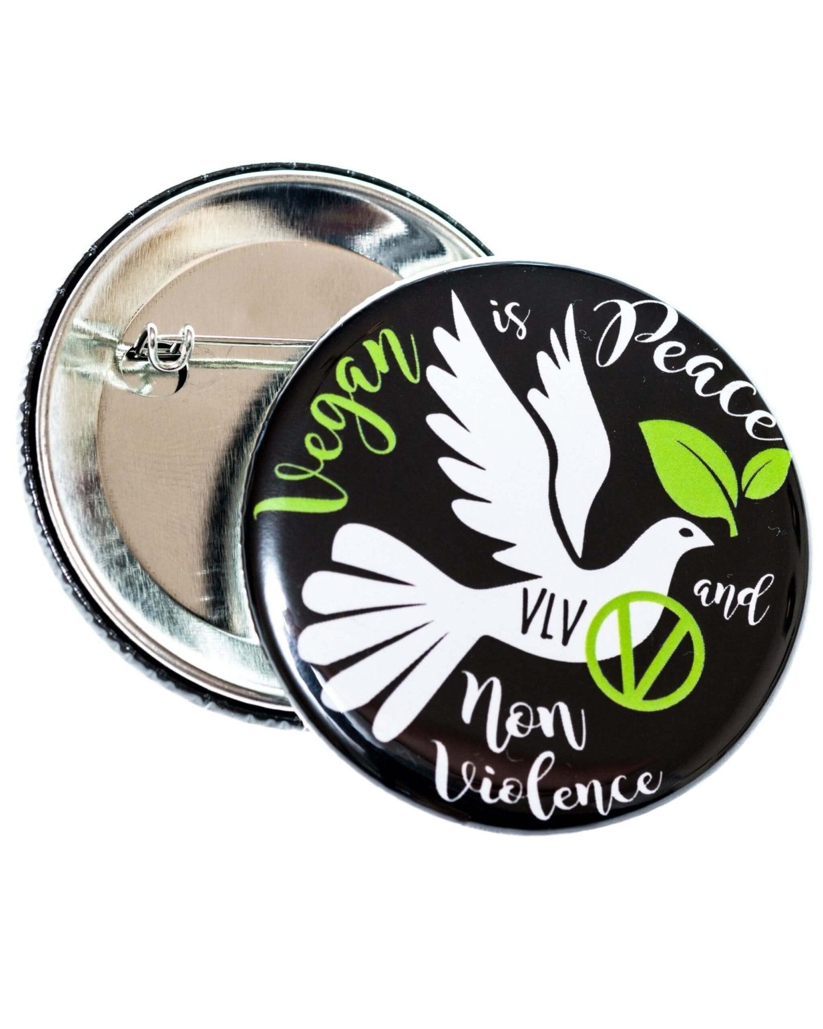 58mm Badge: Vegan Is Peace