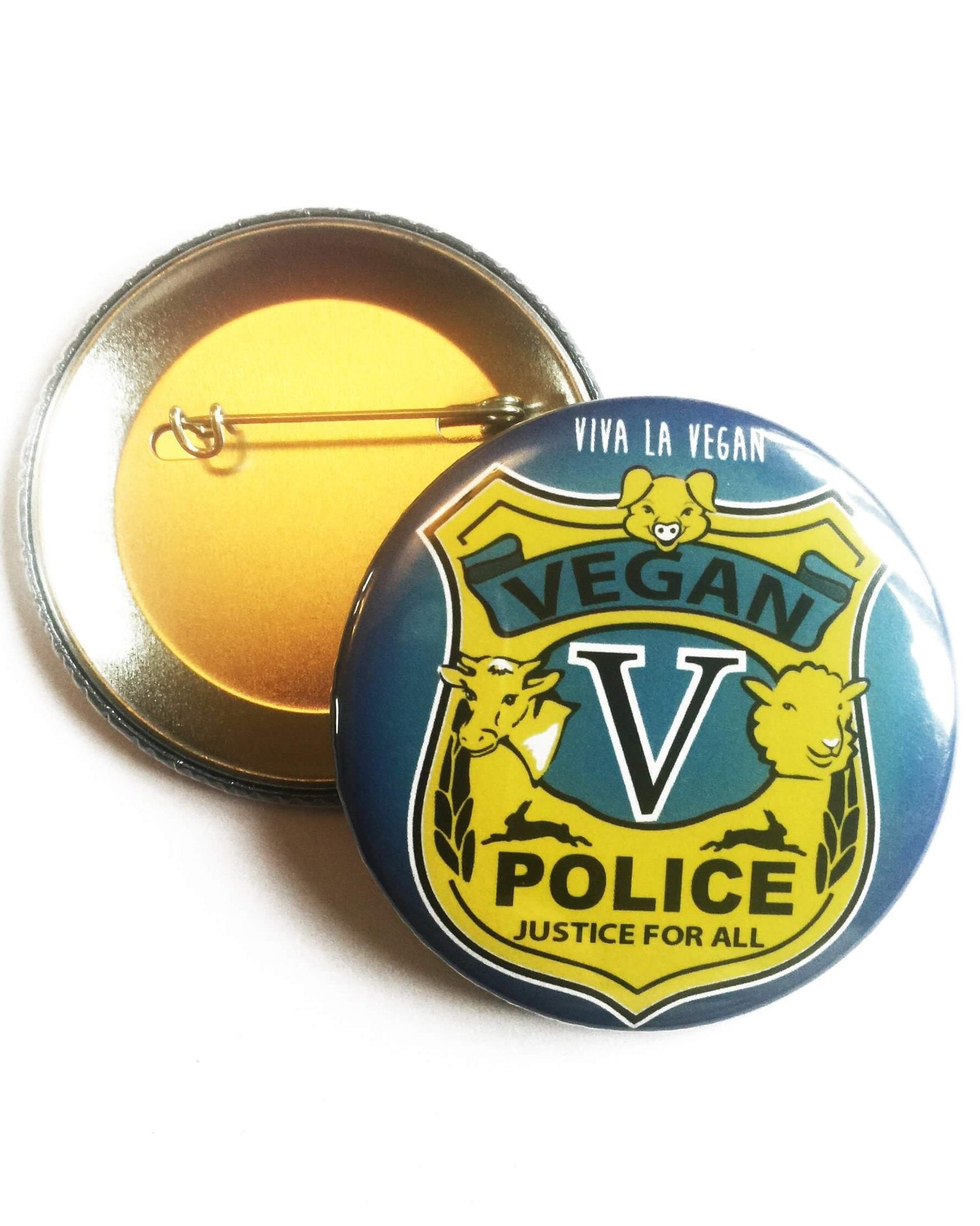 58mm Statement Badge: Vegan Police