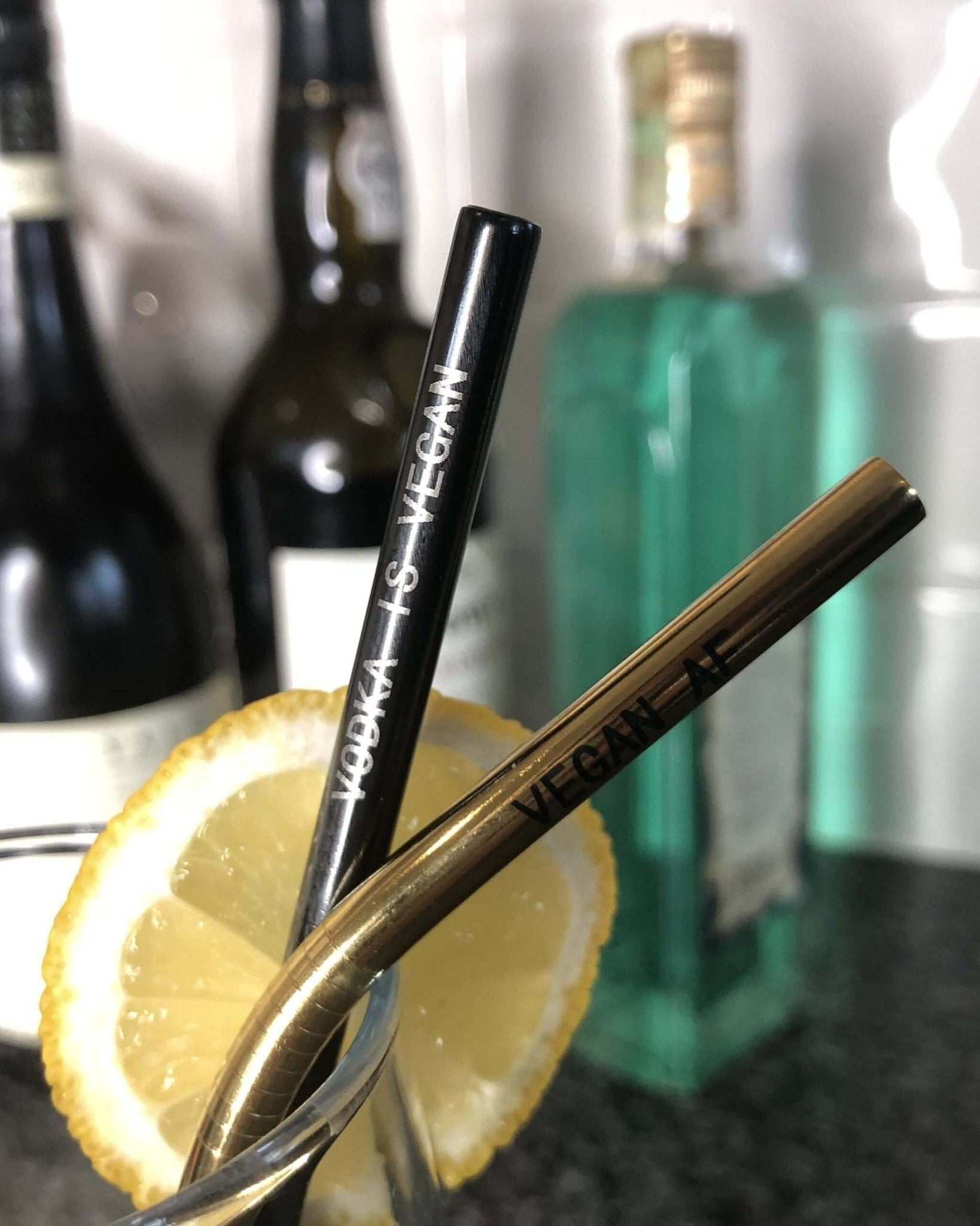 6 piece reusable stainless steel straw set: The Last Straw