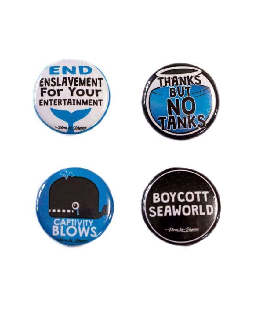 Badge Pack x 4: Thanks But No Tanks