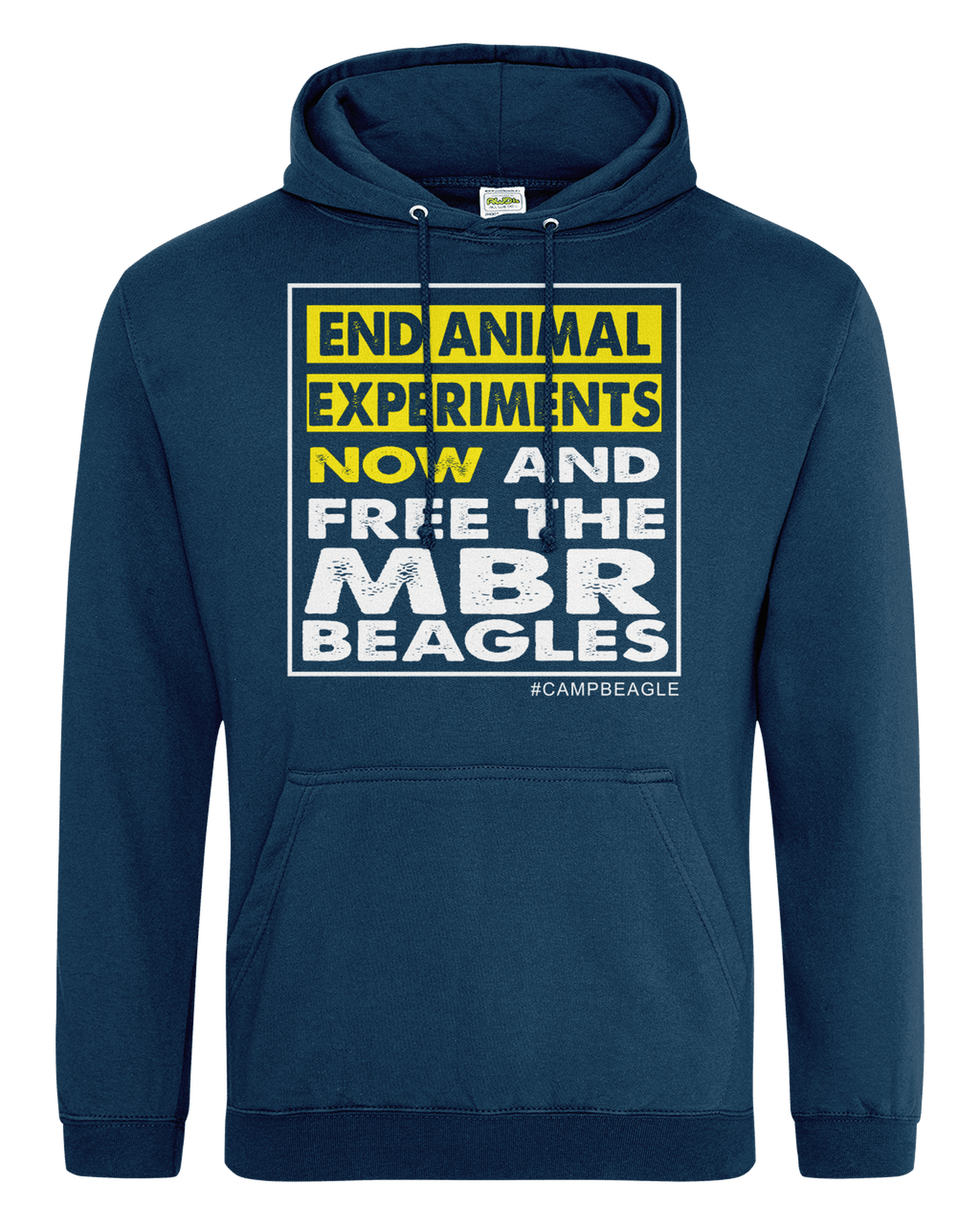Camp Beagle Unisex Standard Hoodie - End Animal Experiments Now - (Yellow )