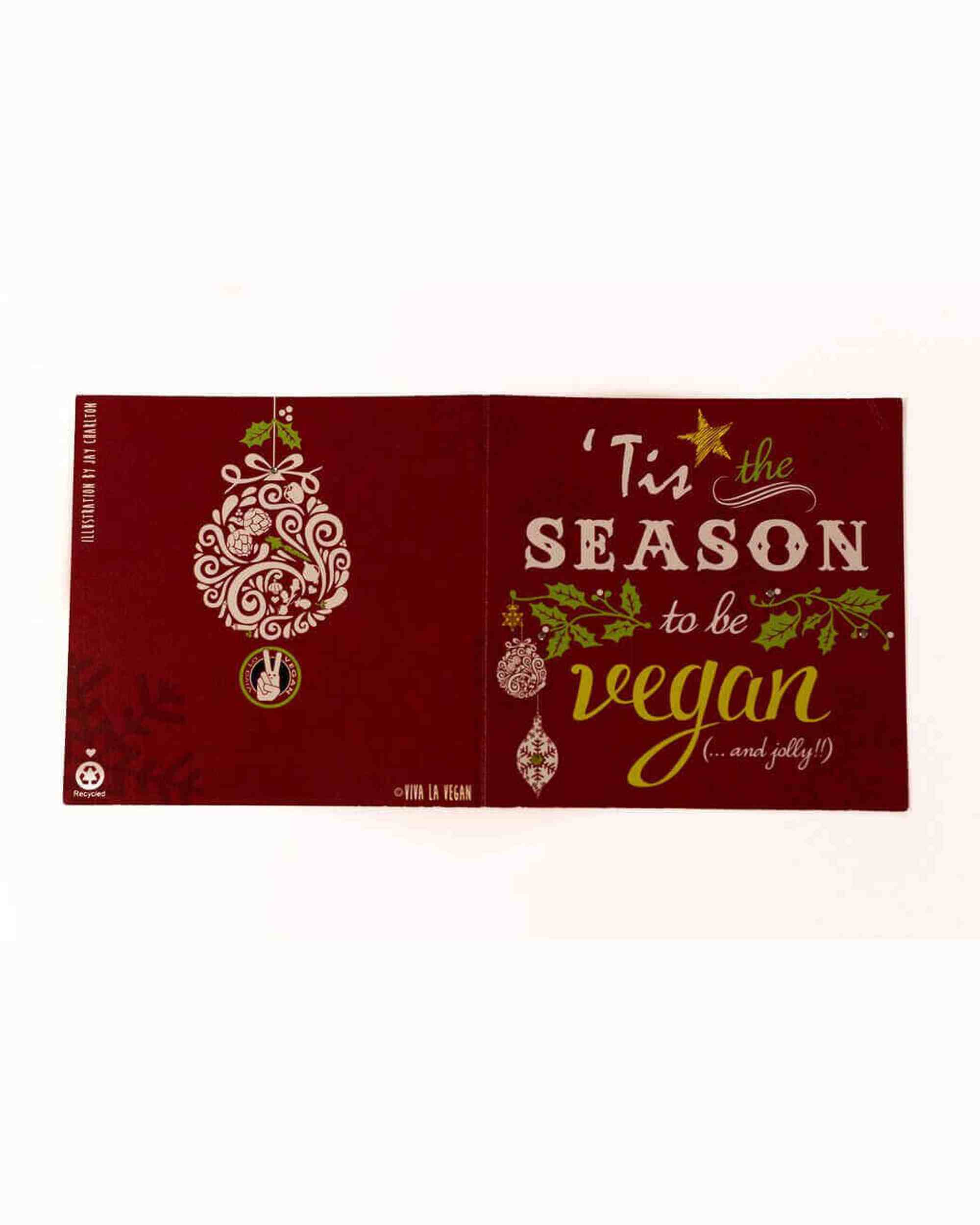 Christmas Greetings Card: Tis The Season Xmas Card (Red)