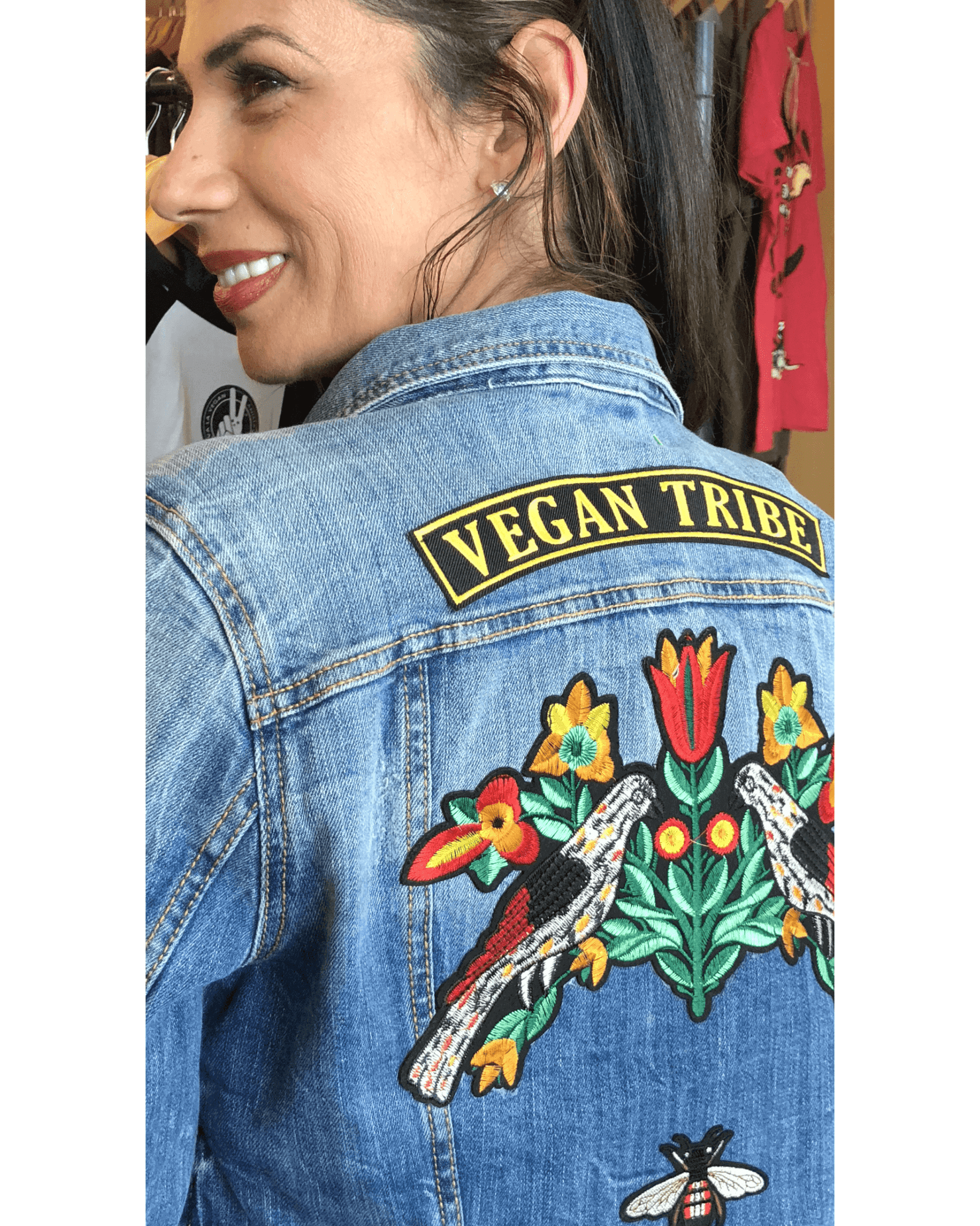 Embroidered Rocker Patch: Vegan Tribe LARGE