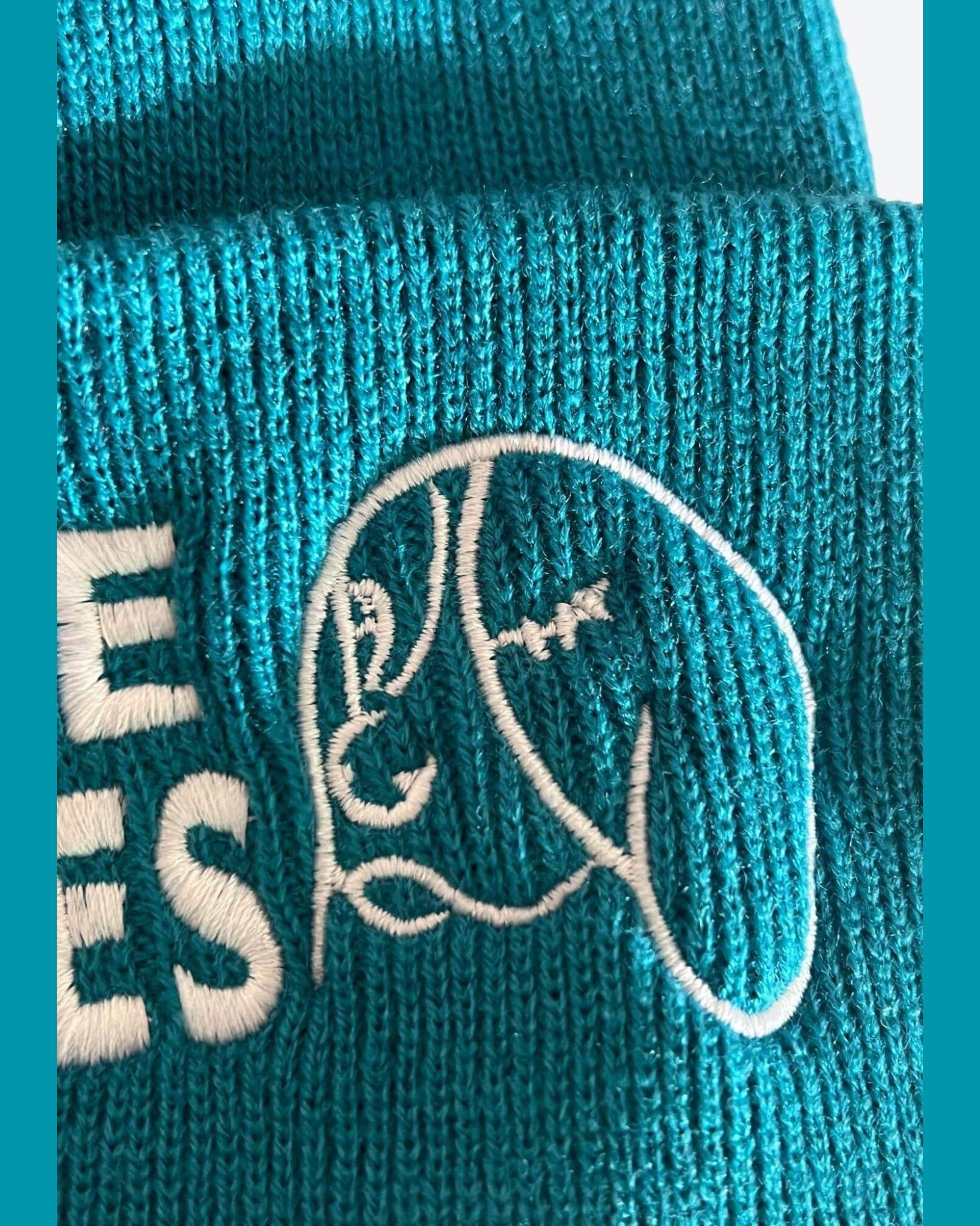Embroidery close up Free The MBR Beagles Beanie