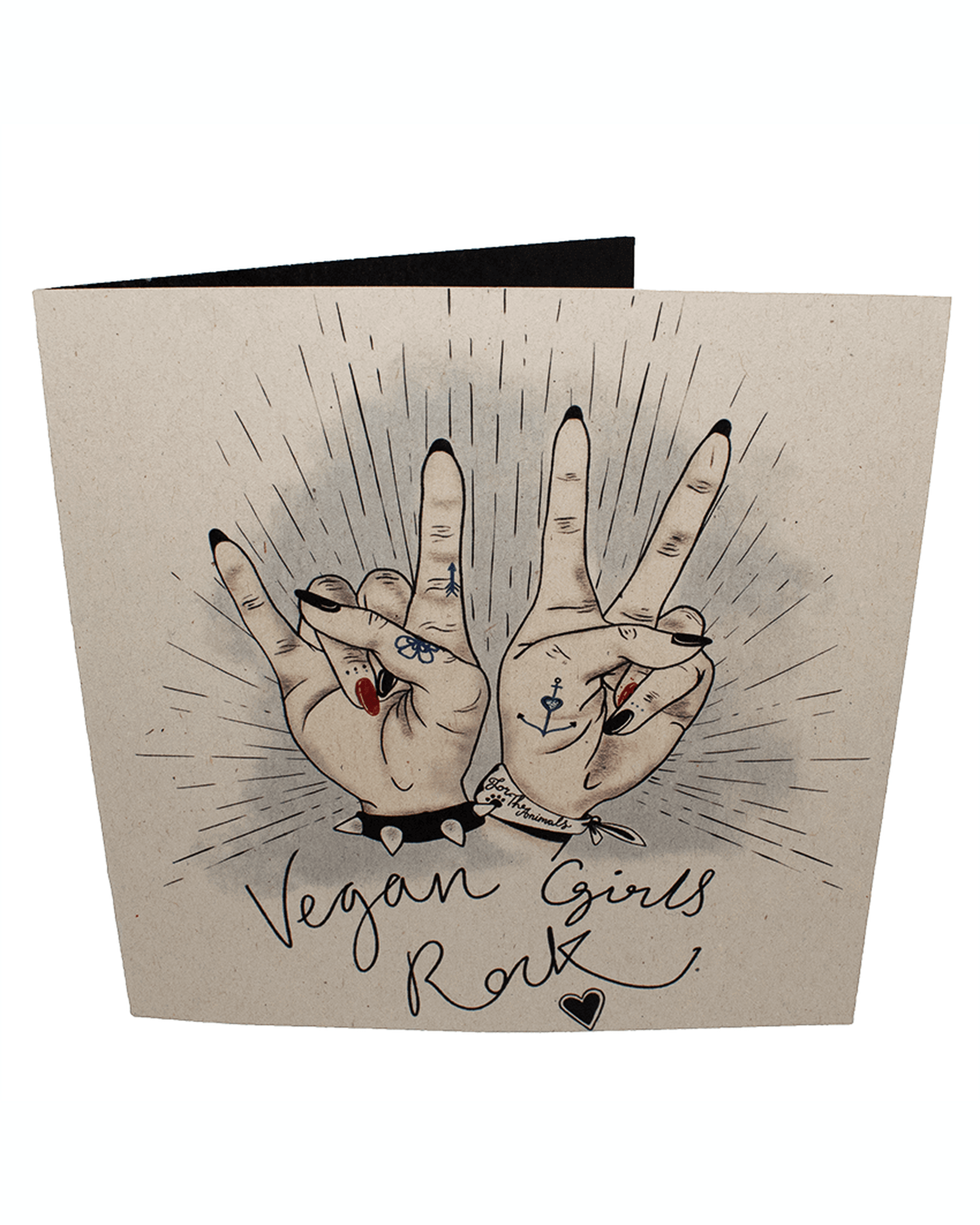 Greetings Card: Vegan Girls Rock!