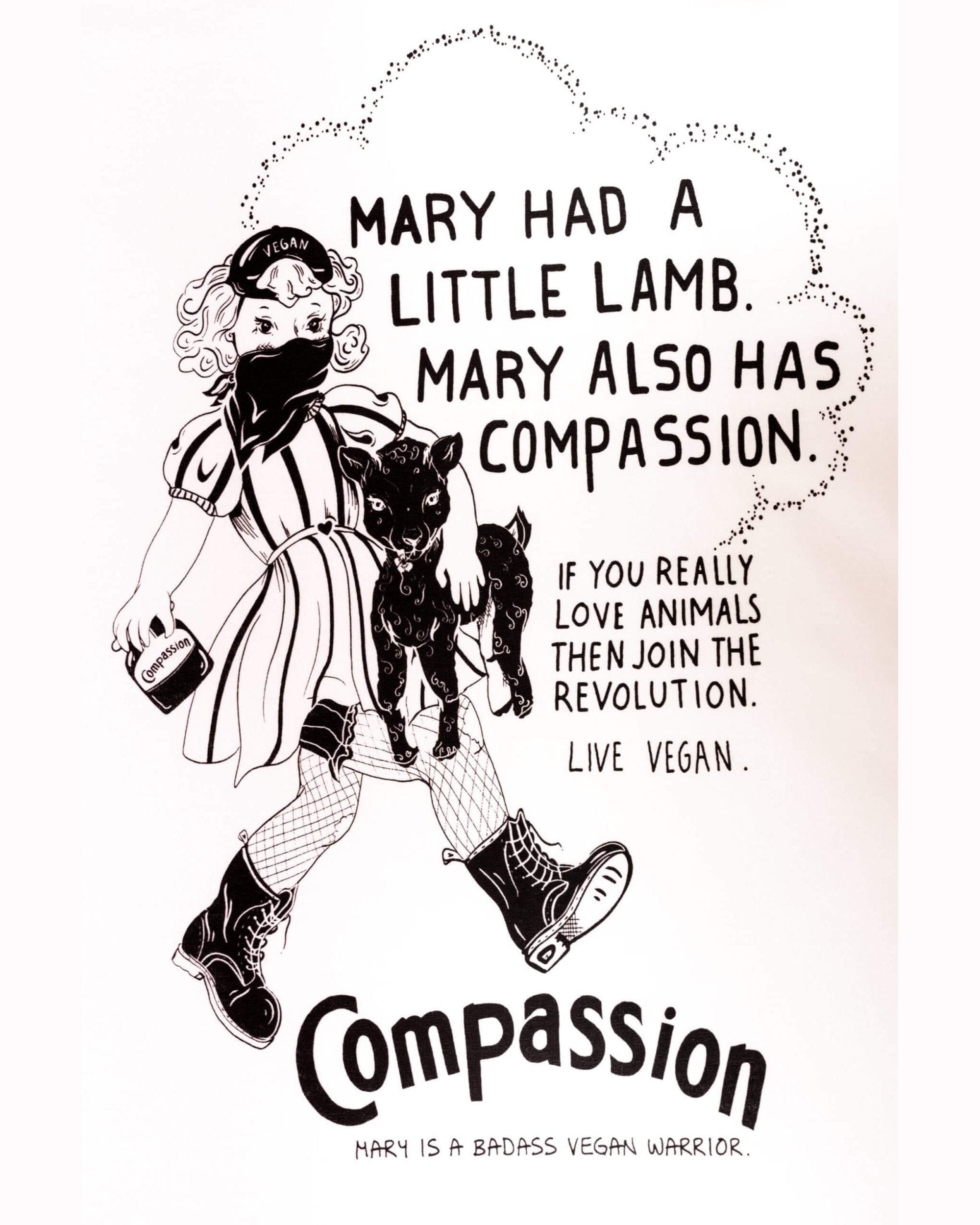 Unisex Baseball Tshirt: Mary Had A Little Lamb- REBEL