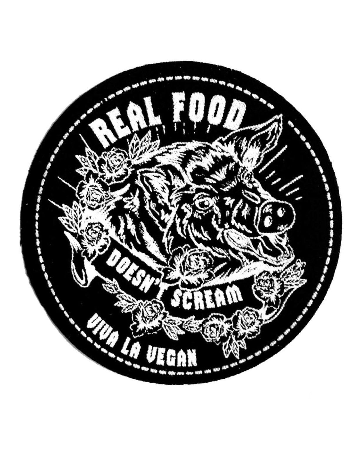 Printed Patch Round - Real Food Doesn&