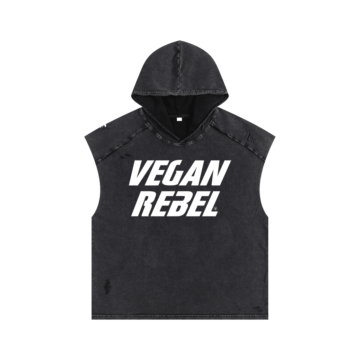 Snow Washed Boxy Hooded Tank Top