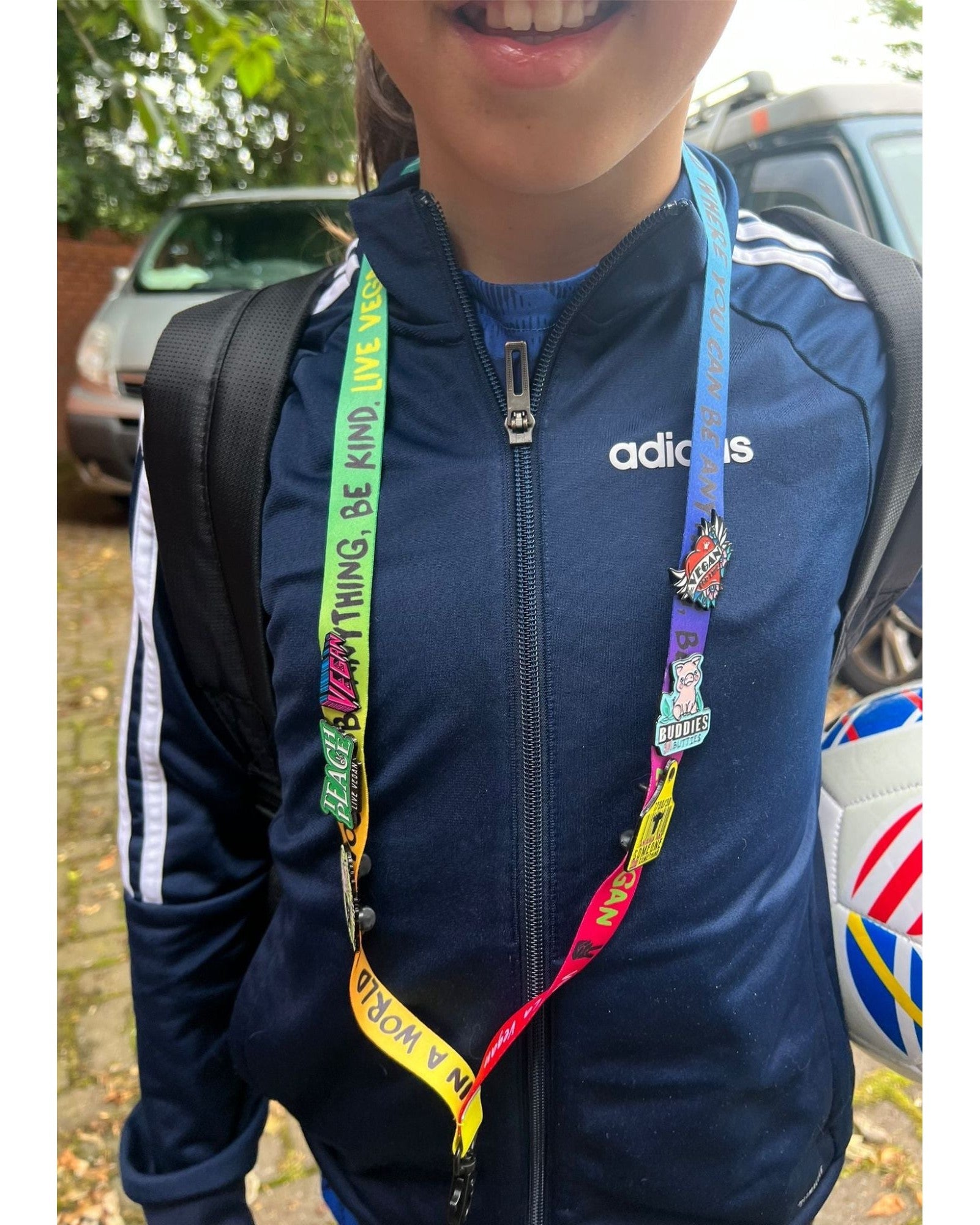 Statement Lanyard: In a World Where You Can Be Anything, Be Kind : LIVE VEGAN