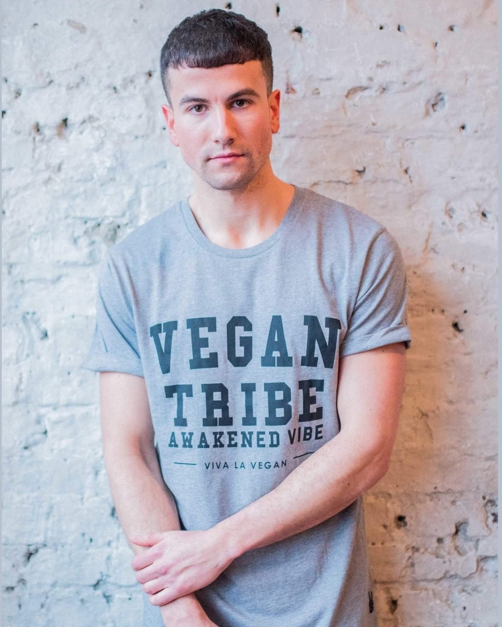 vegan tribe grey t shirt