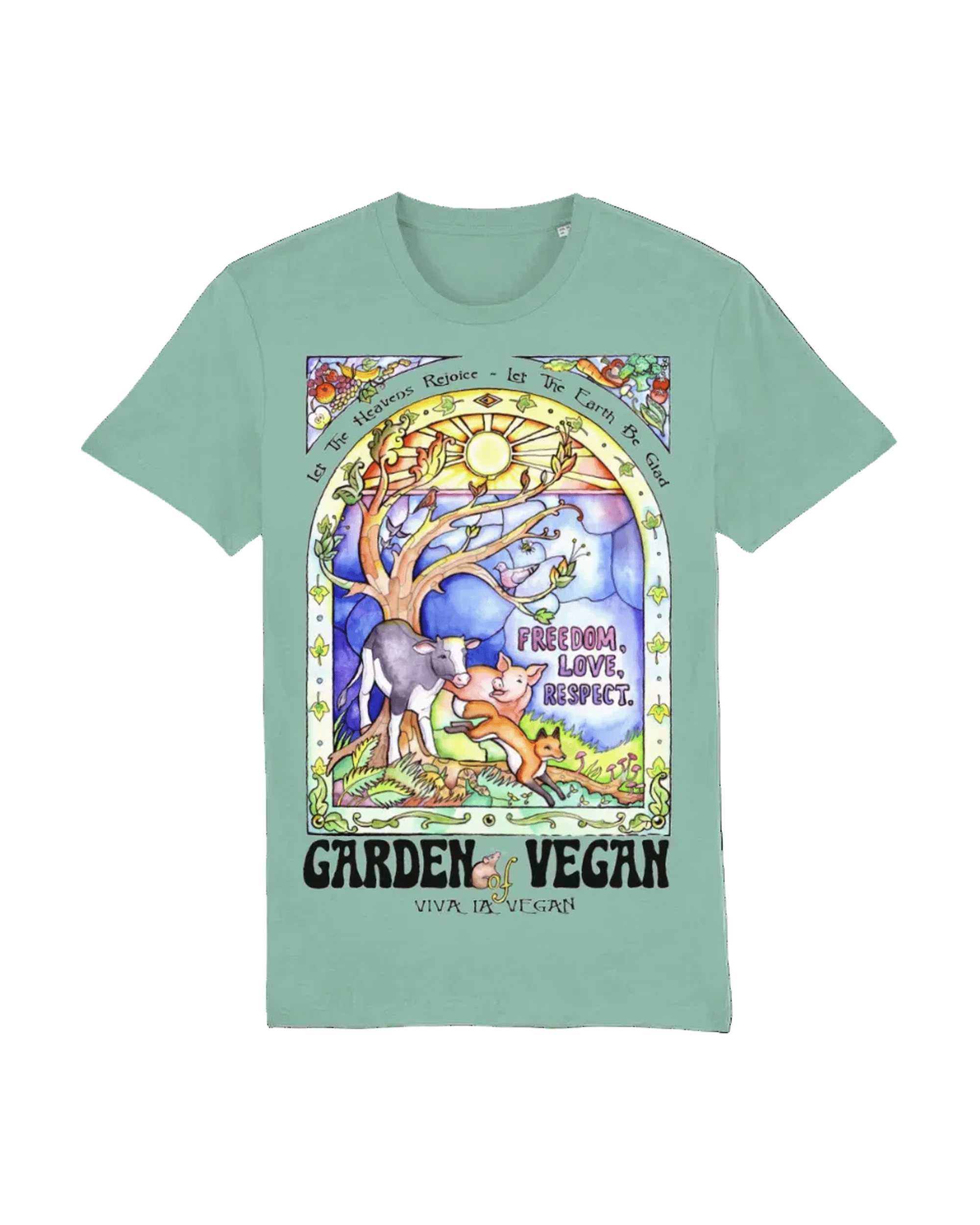 Unisex Vegan Tshirt - "Garden of Vegan"