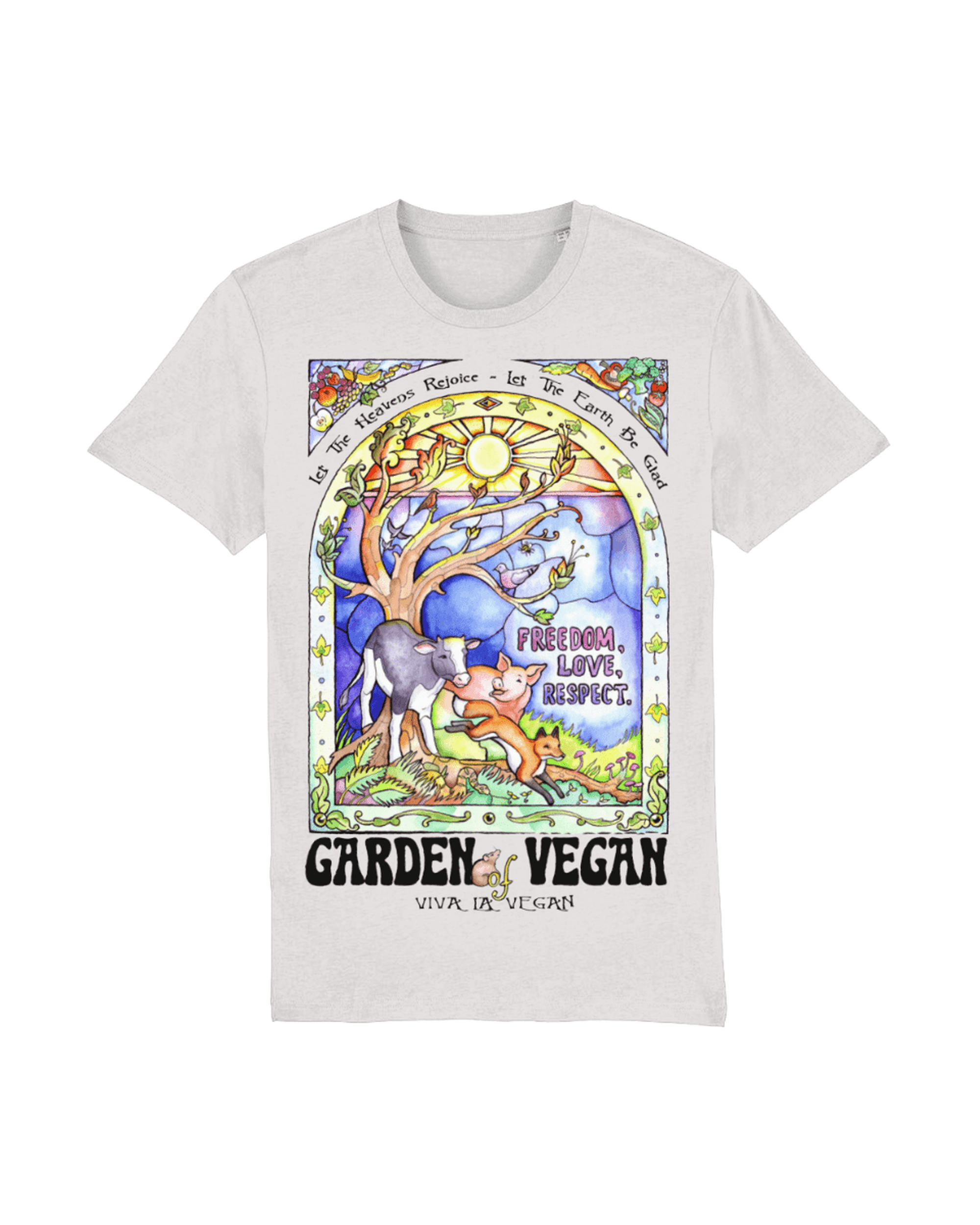 Unisex Vegan Tshirt - "Garden of Vegan"