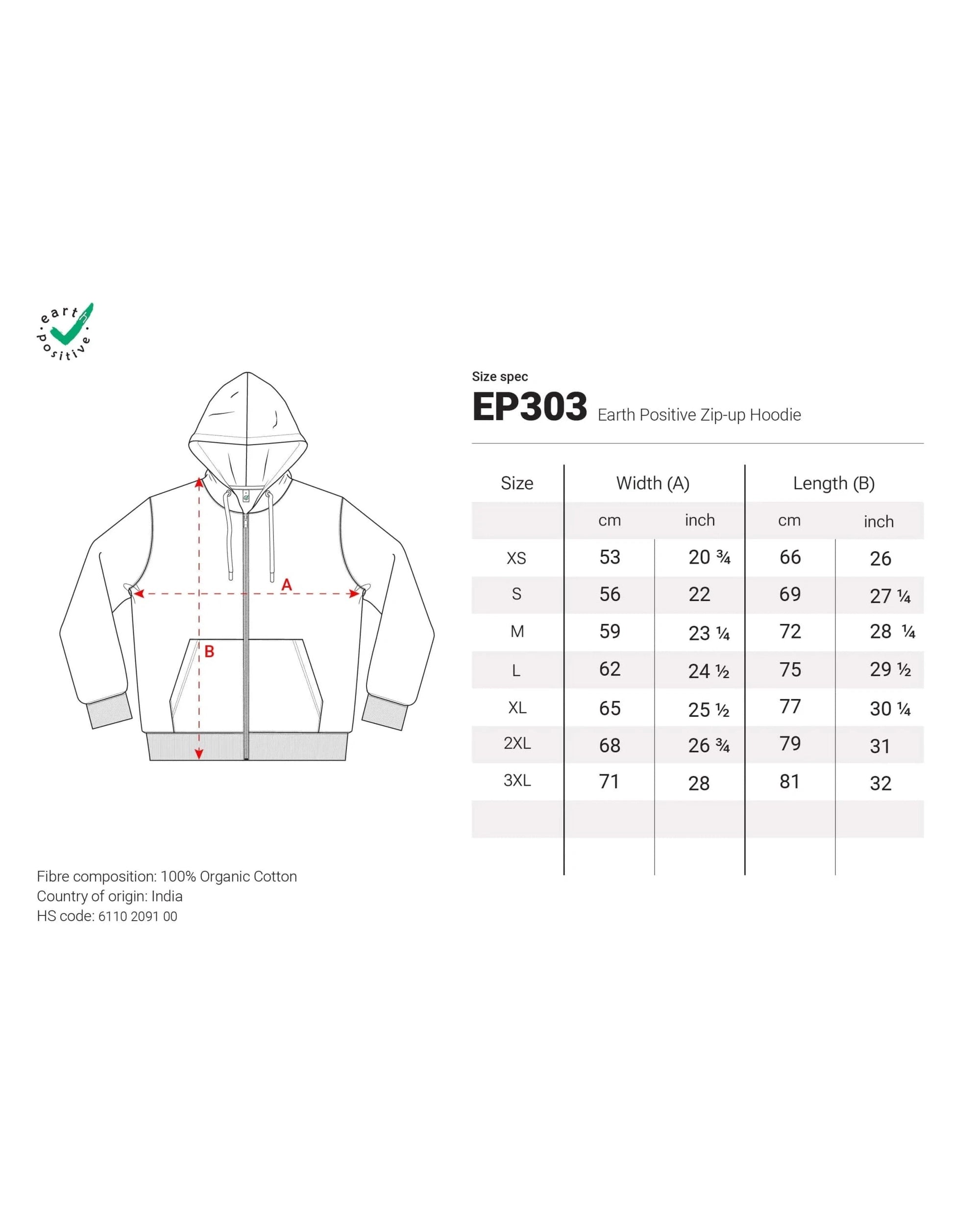 UNISEX Zip Through Hoodie : Rebel With A Cause