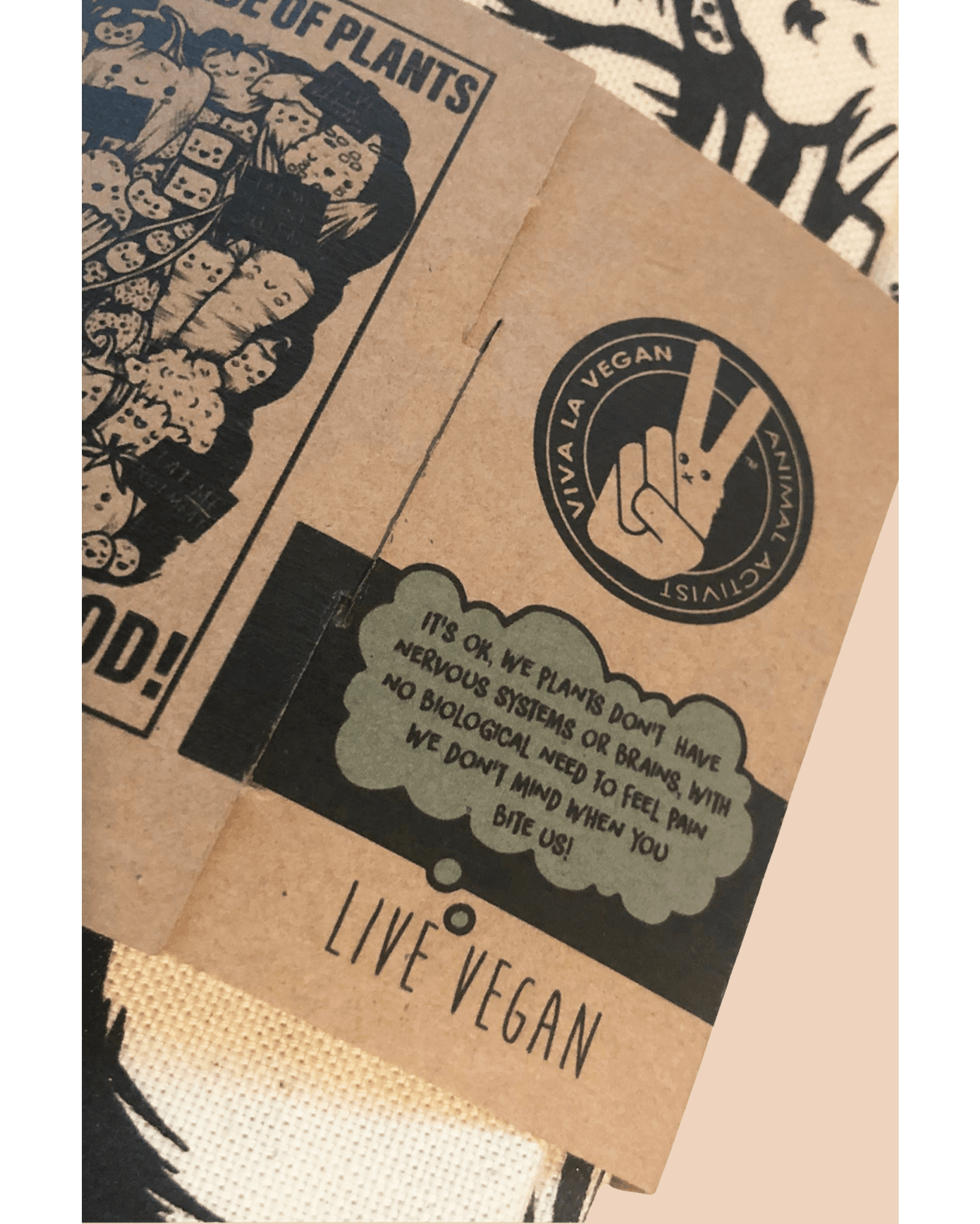 Packed vegan Tea Towel. 100% Cotton Cotton by eco-ethical brand Viva La Vegan