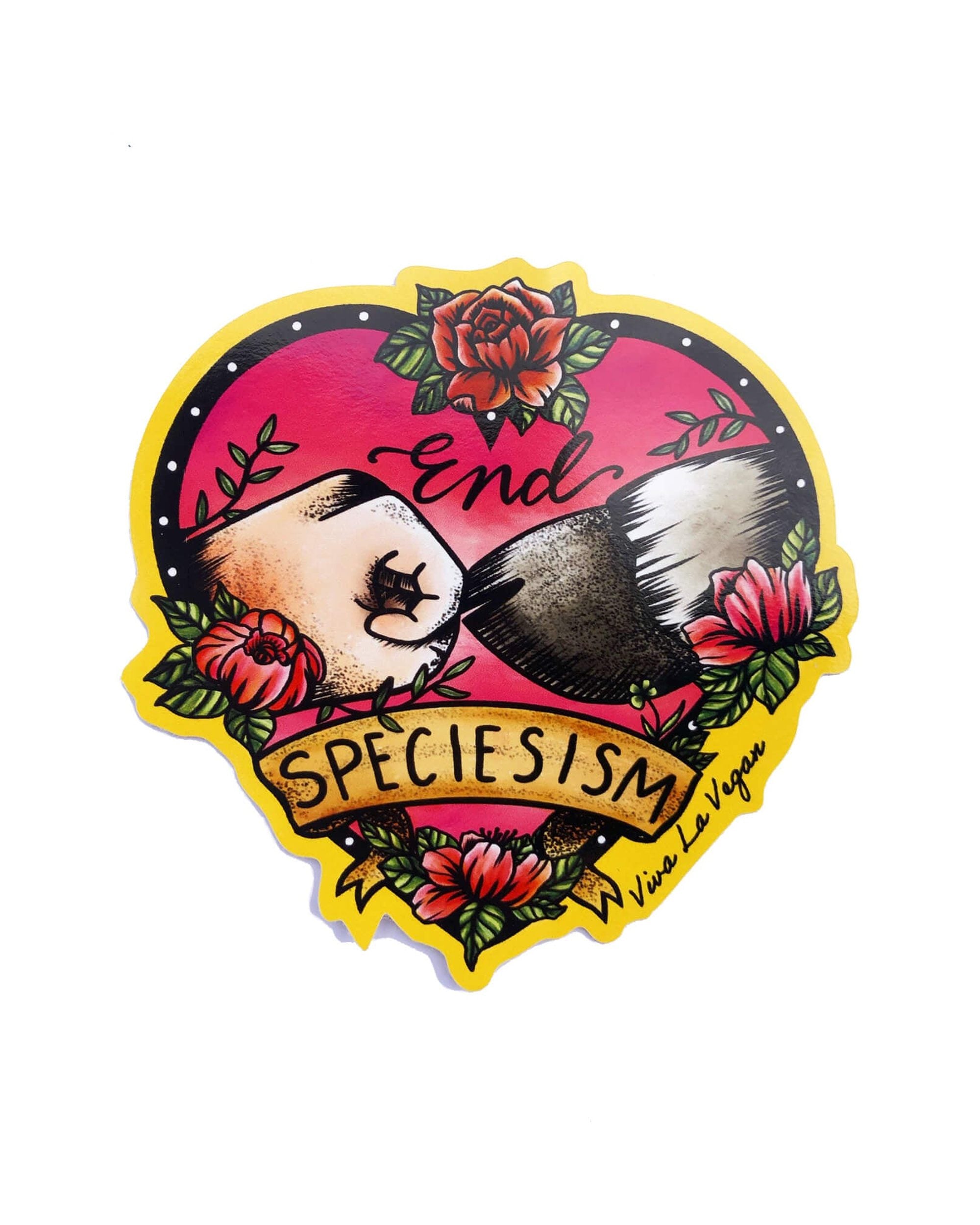 End Specisism - Vegan Vinyl sticker by Viva La Vegan