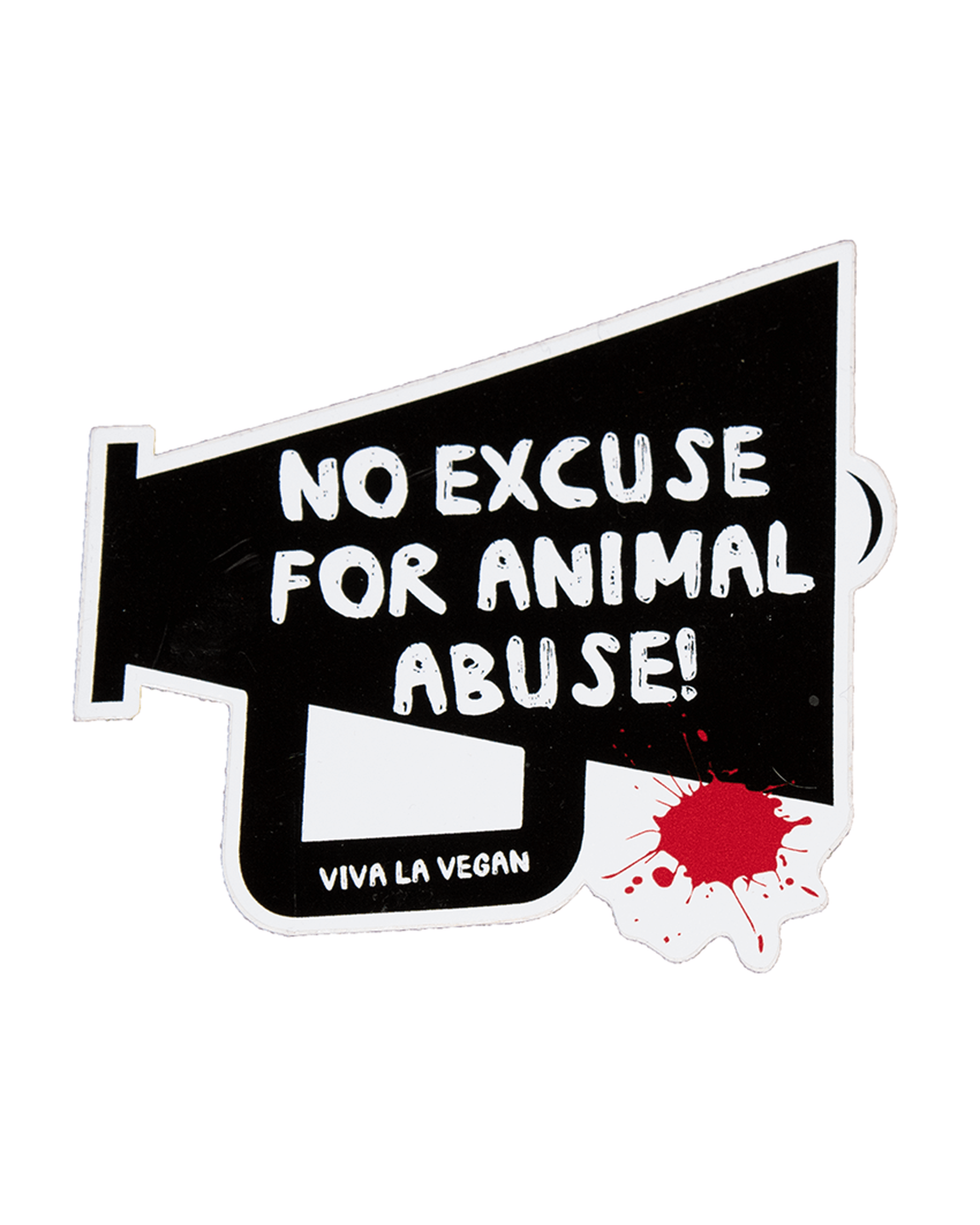 Vinyl Vegan Sticker - No Excuse For Animal Abuse
