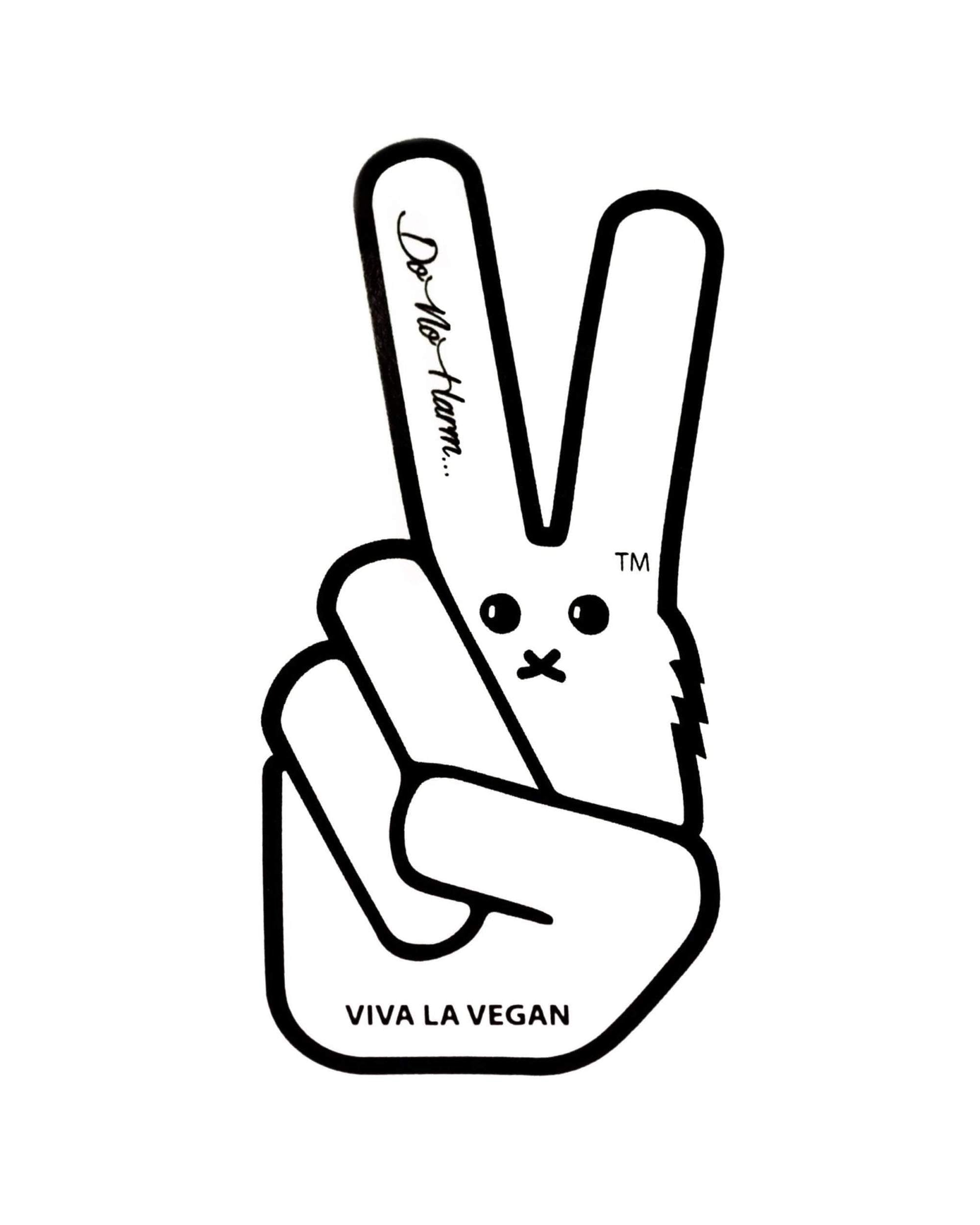 Vinyl Vegan Sticker - VLV Signature Finger Bunny