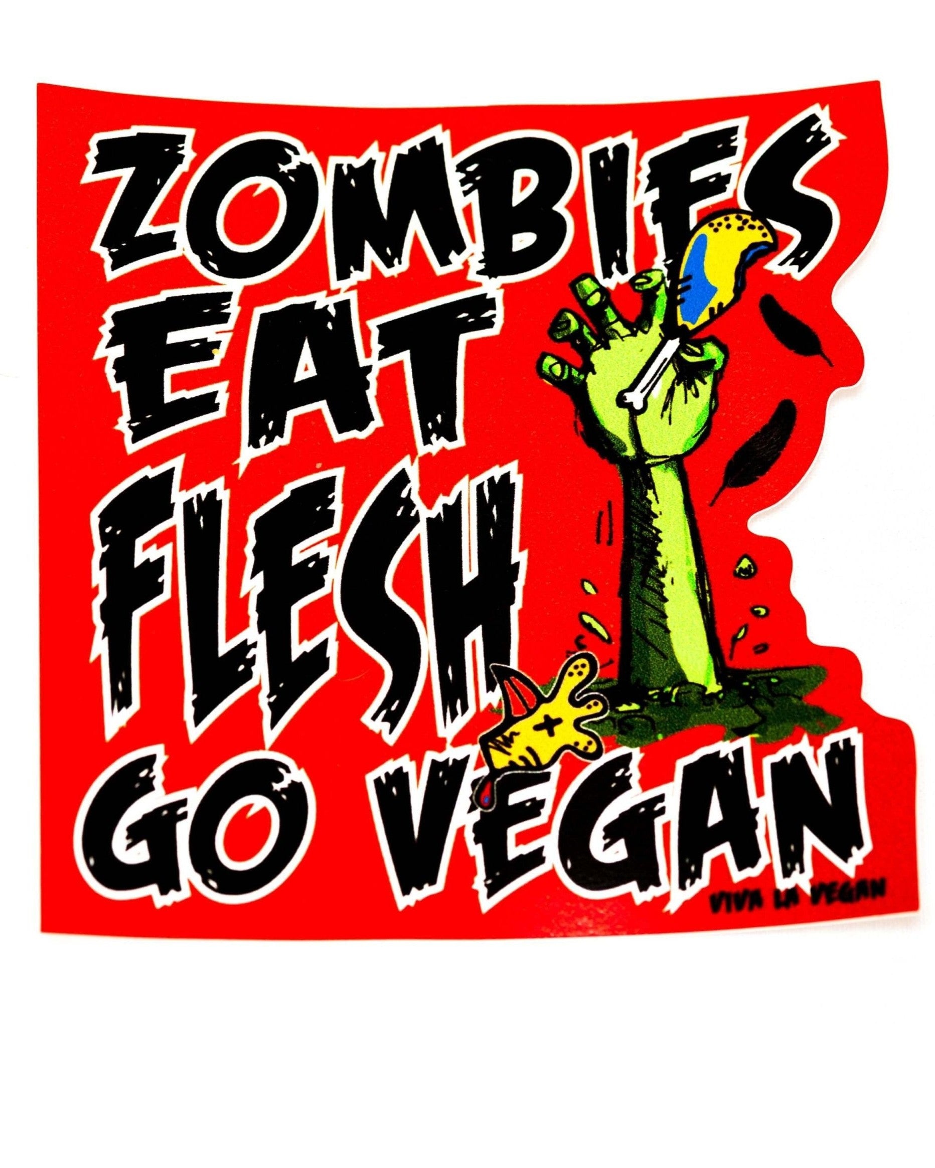 Vinyl Vegan Sticker - Zombies Eat Flesh