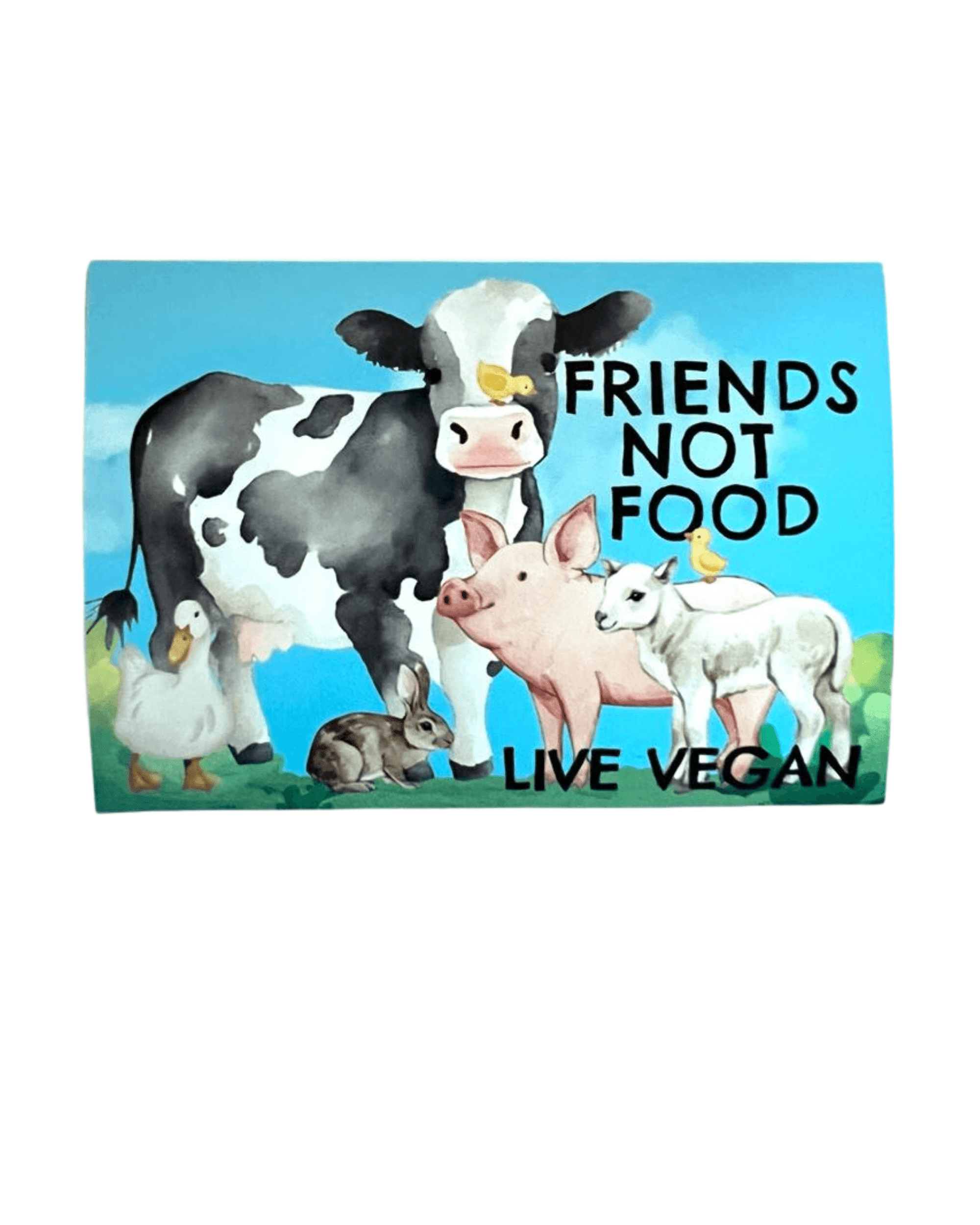 Window Cling - Friends Not Food 10 x 7 cm