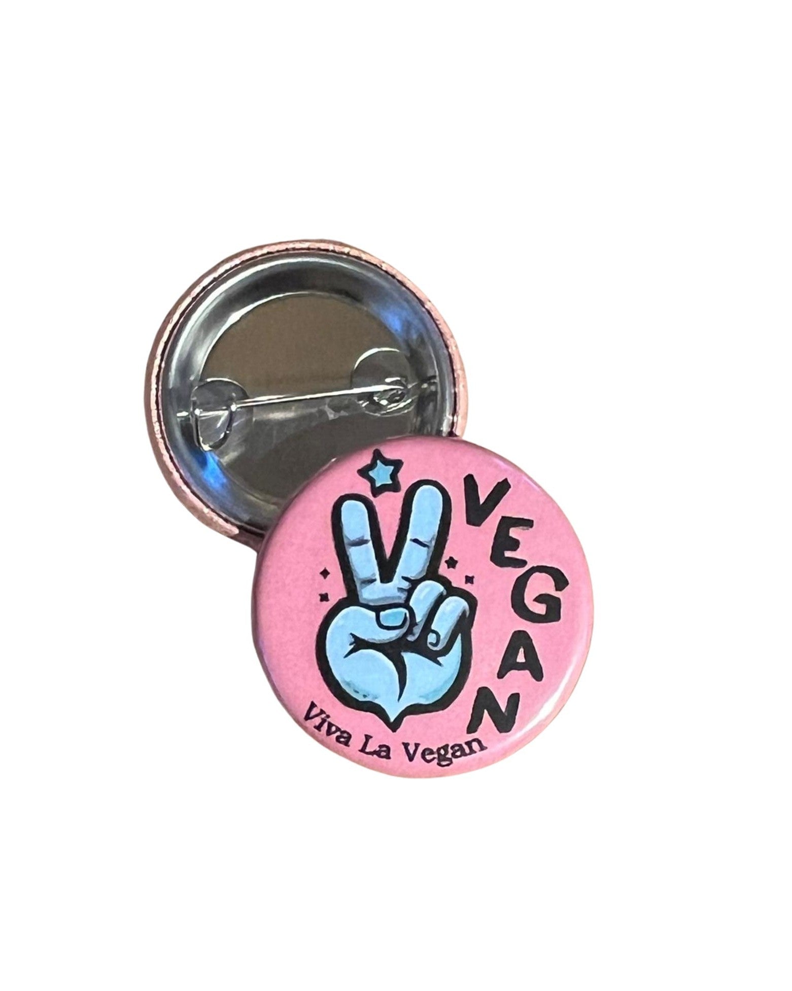 25 mm Statement Badge: Vegan V Sign
