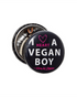 25mm Statement Badge: I Heart A Vegan Boy