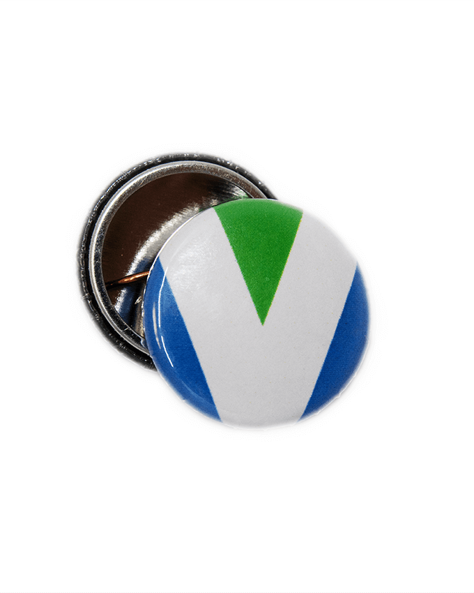 25mm Statement Badge: Vegan Flag