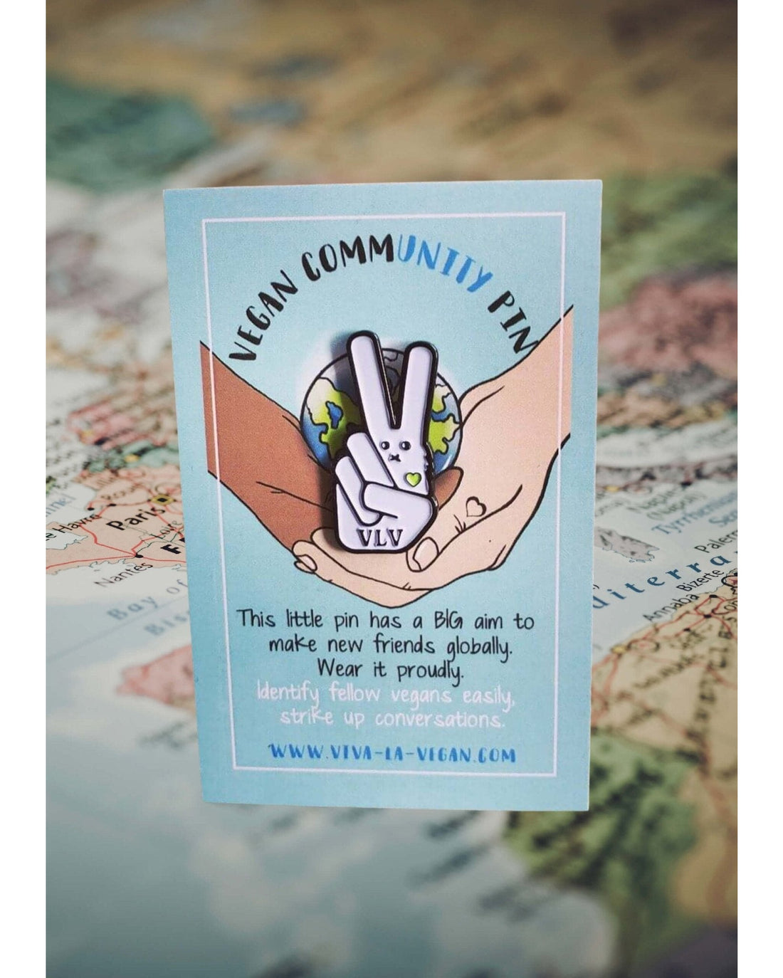 28mm Statement Enamel Pin: VEGAN CommUNITY by eco-ethical brand Viva La Vegan