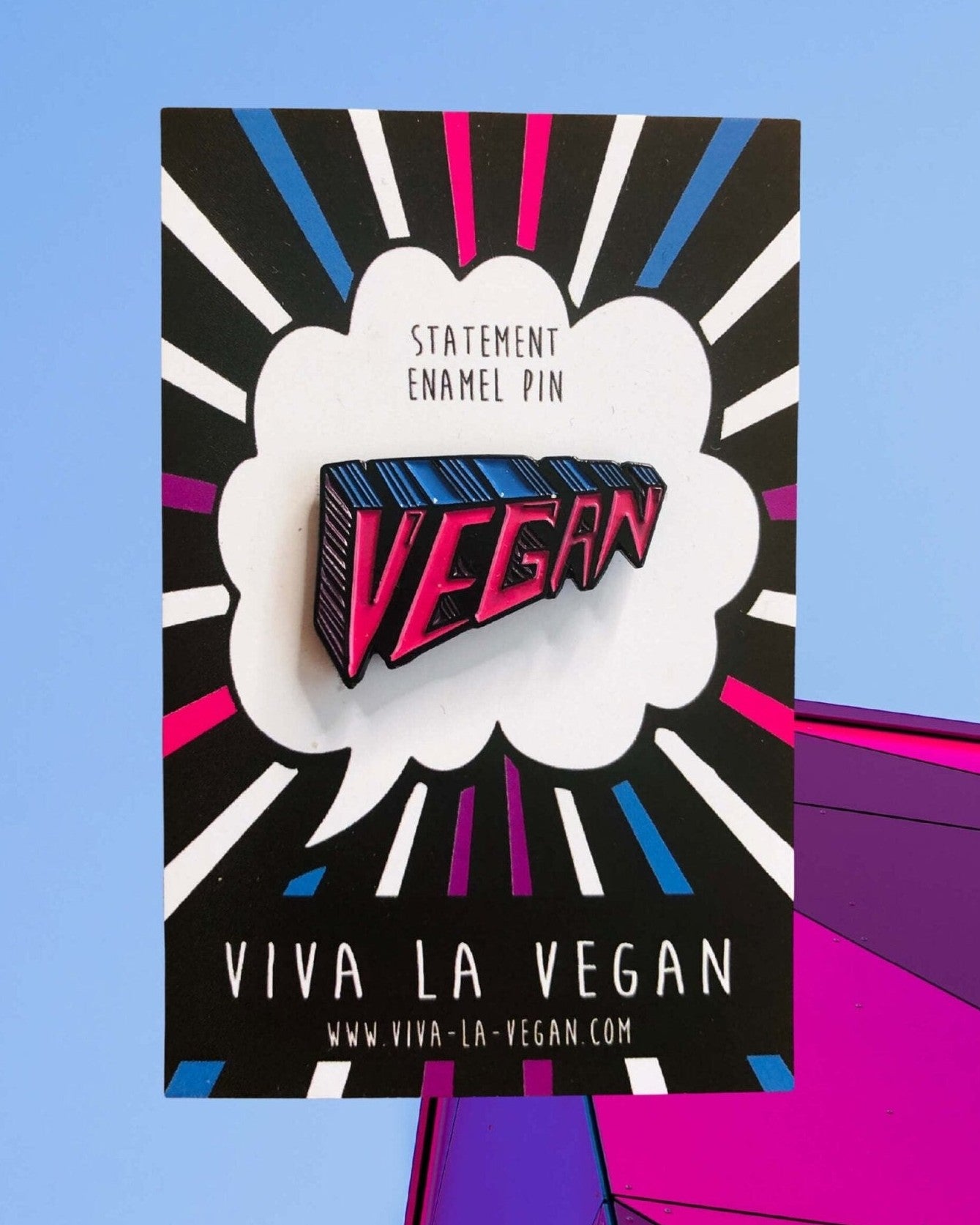 28mm Statement Enamel Pin : VEGAN Perspective by eco ethical brand Viva La Vegan