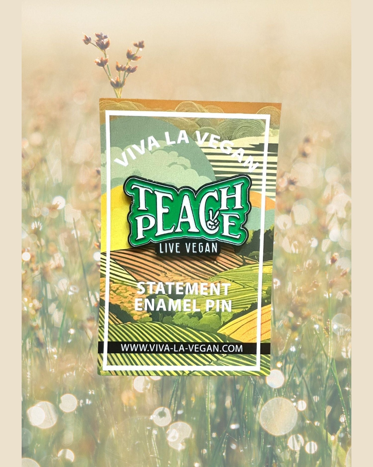 39 mm Statement Enamel Pin: Teach Peace