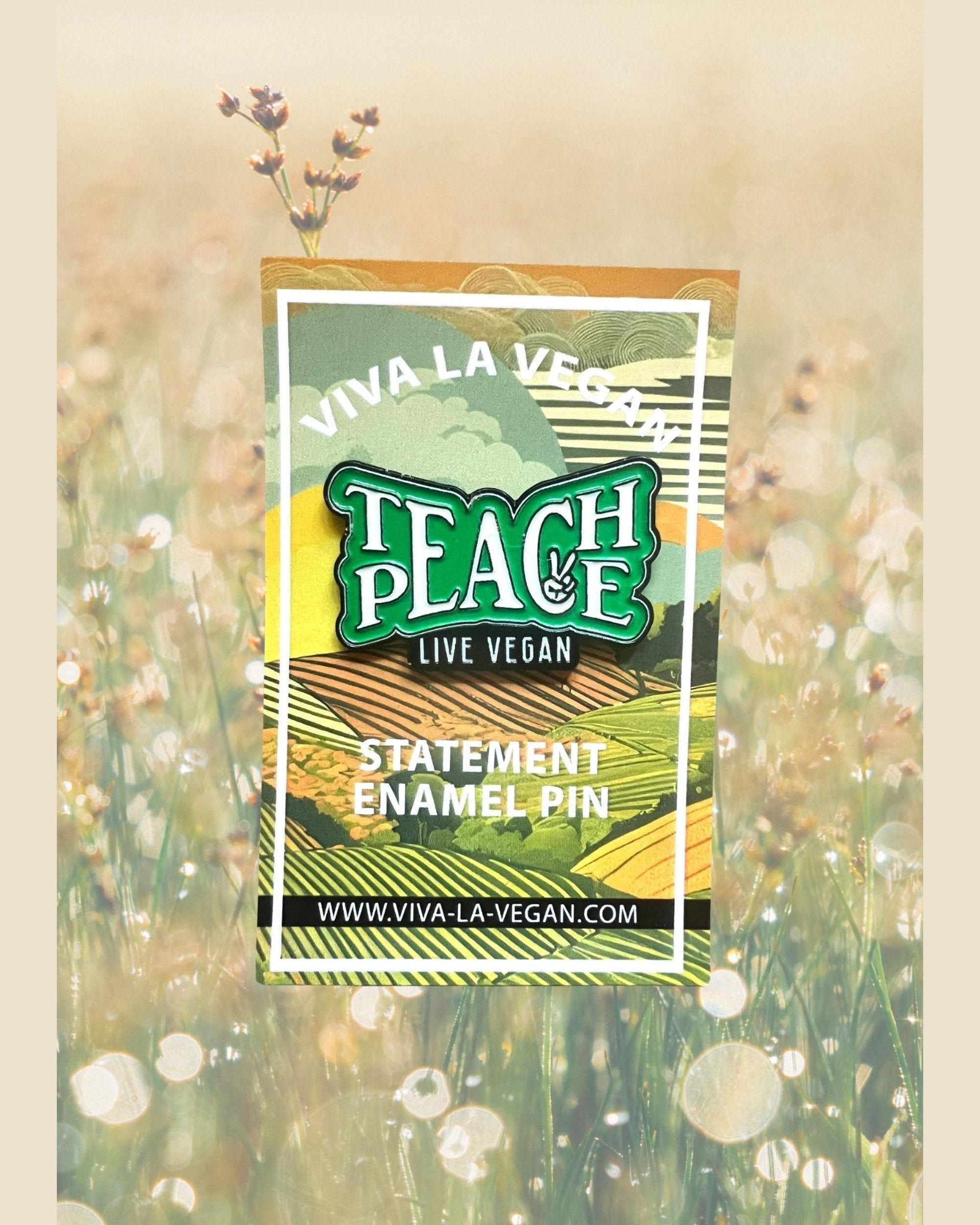 39 mm Statement Enamel Pin: Teach Peace