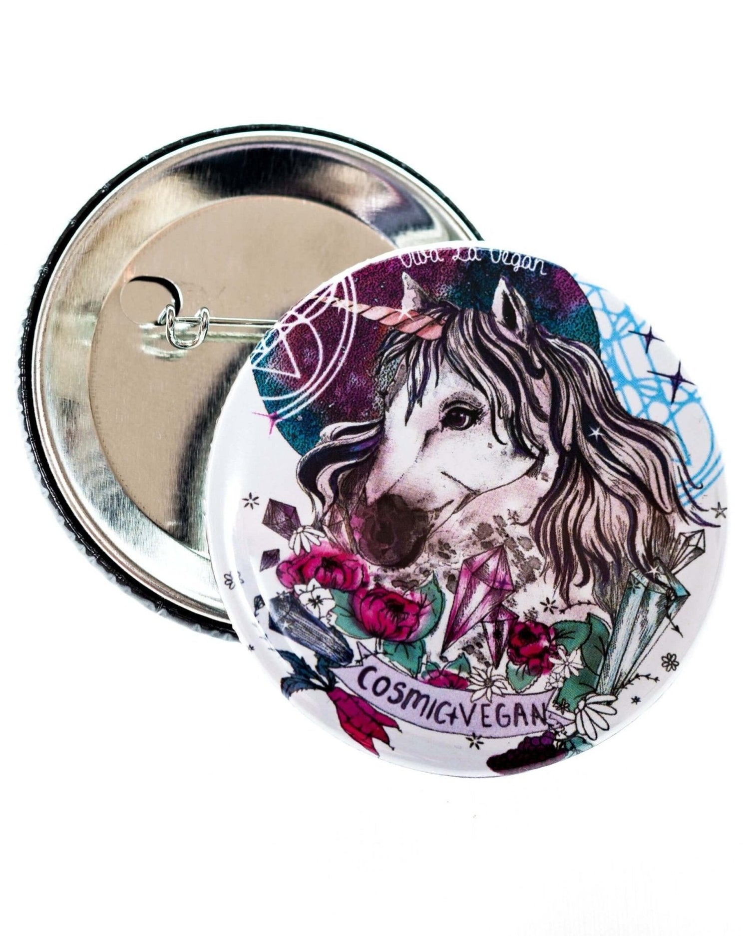58 mm Statement Badge: Cosmic Vegan