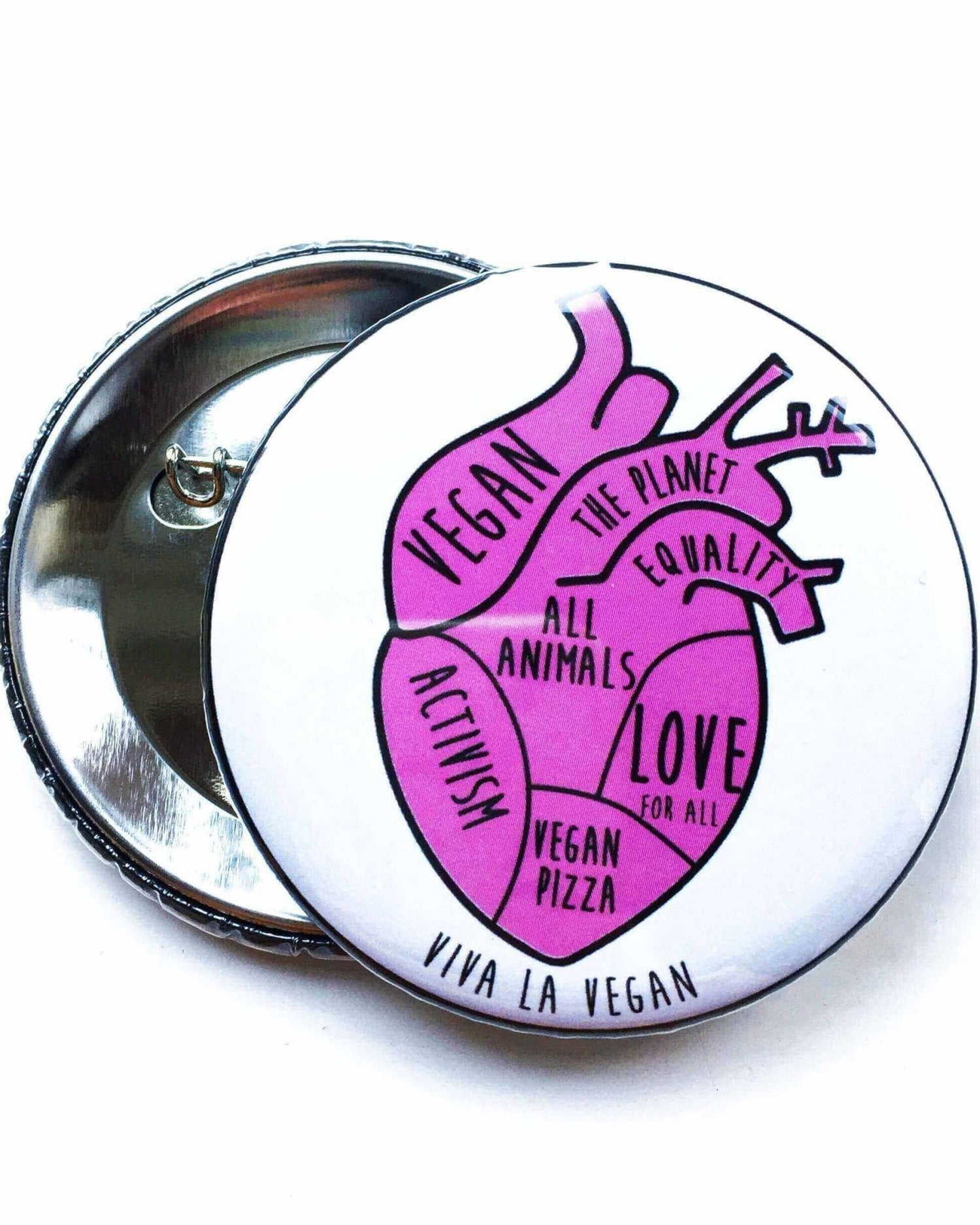 58mm Badge: Vegan In My Heart
