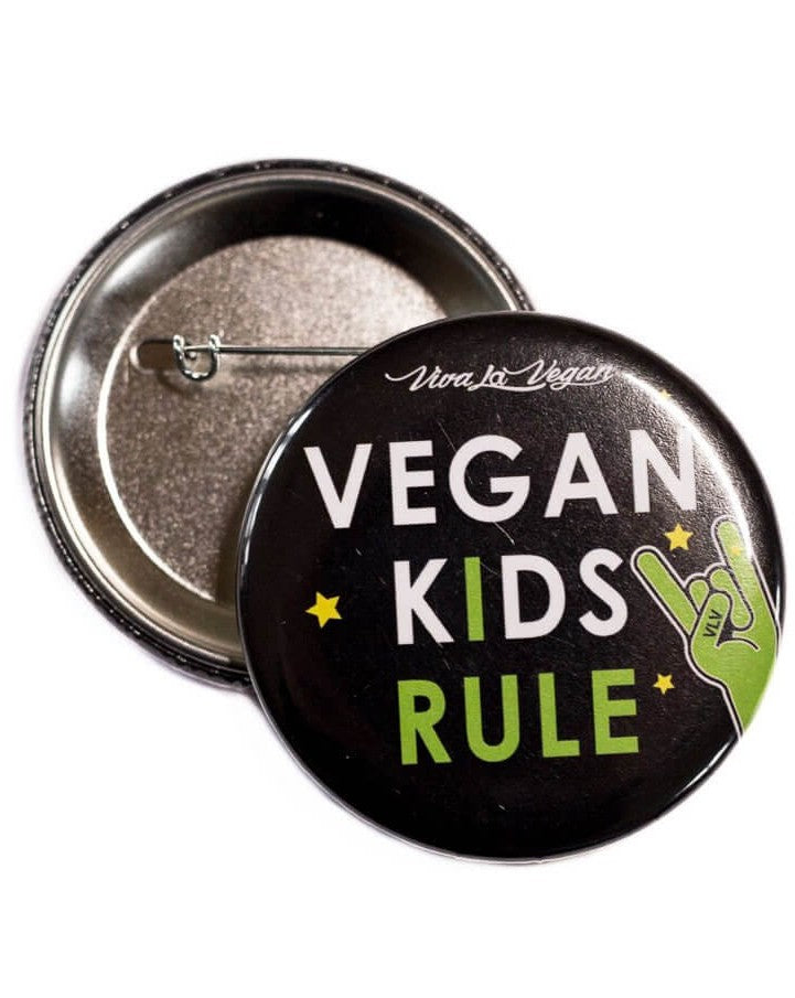58mm Statement Badge: Vegan Kids Rule