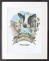Vegan Art Print. Friends not food. Heavy 300 grm paper. Comes unframed. By eco-ethical brand Viva La Vegan