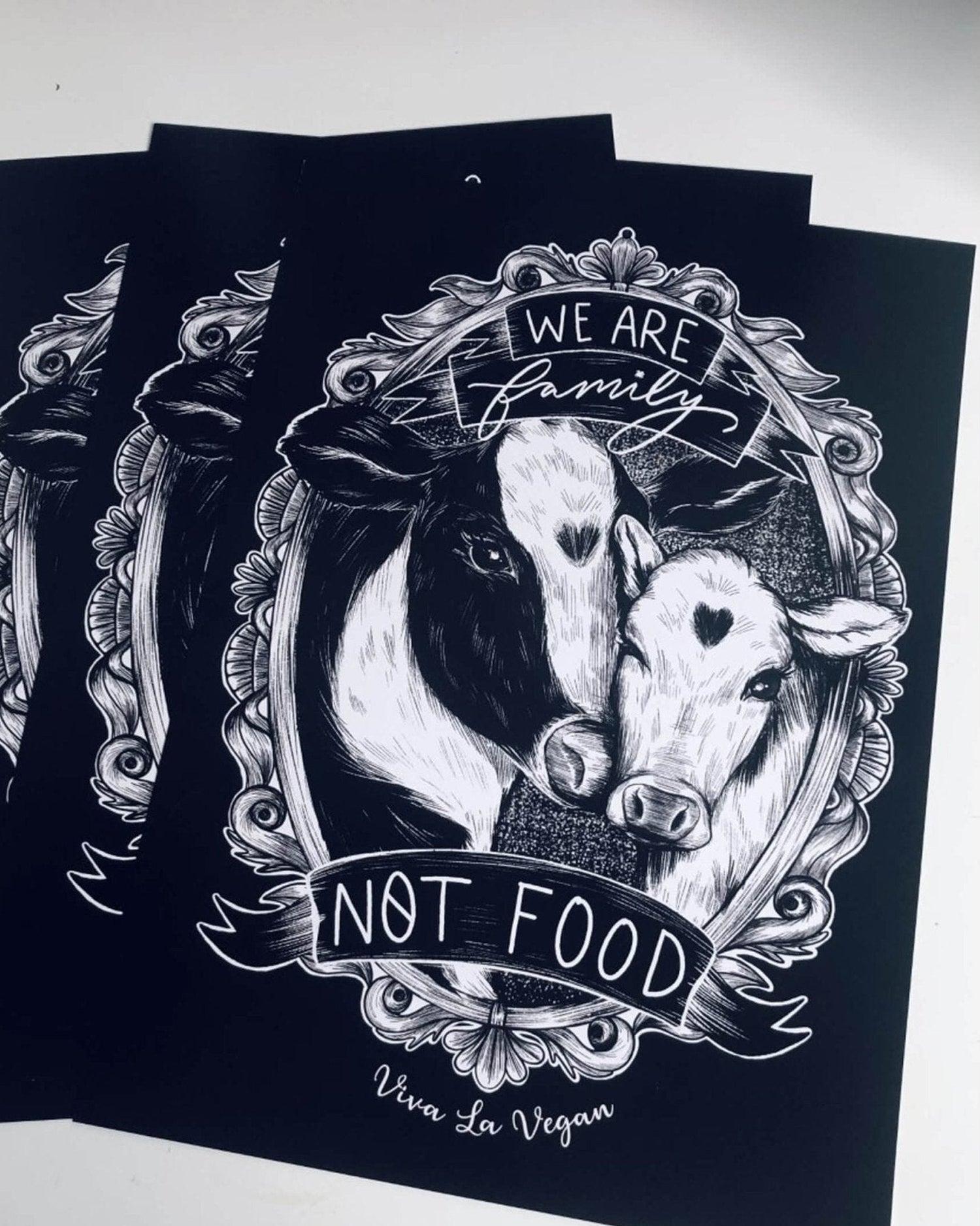 We are family not food A4 Art print