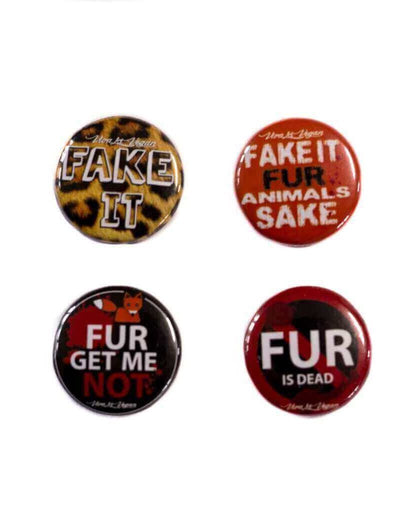 Badge Pack  x 4: Anti Fur Set