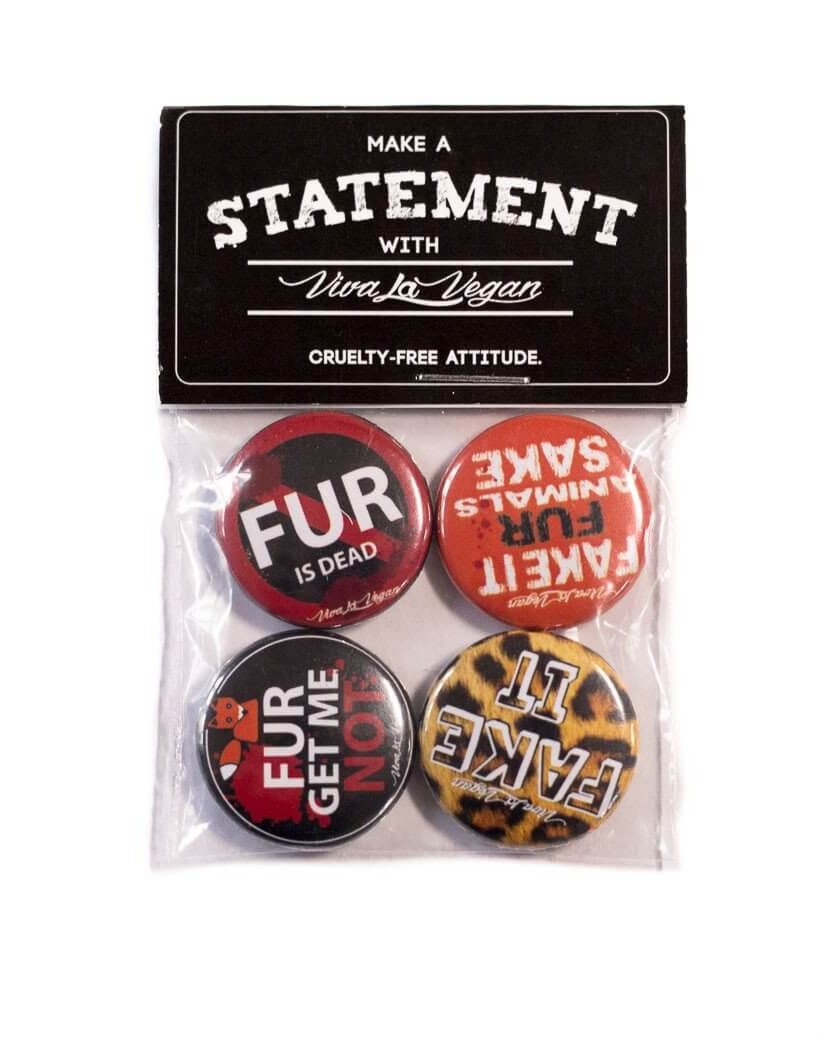 Badge Pack  x 4: Anti Fur Set