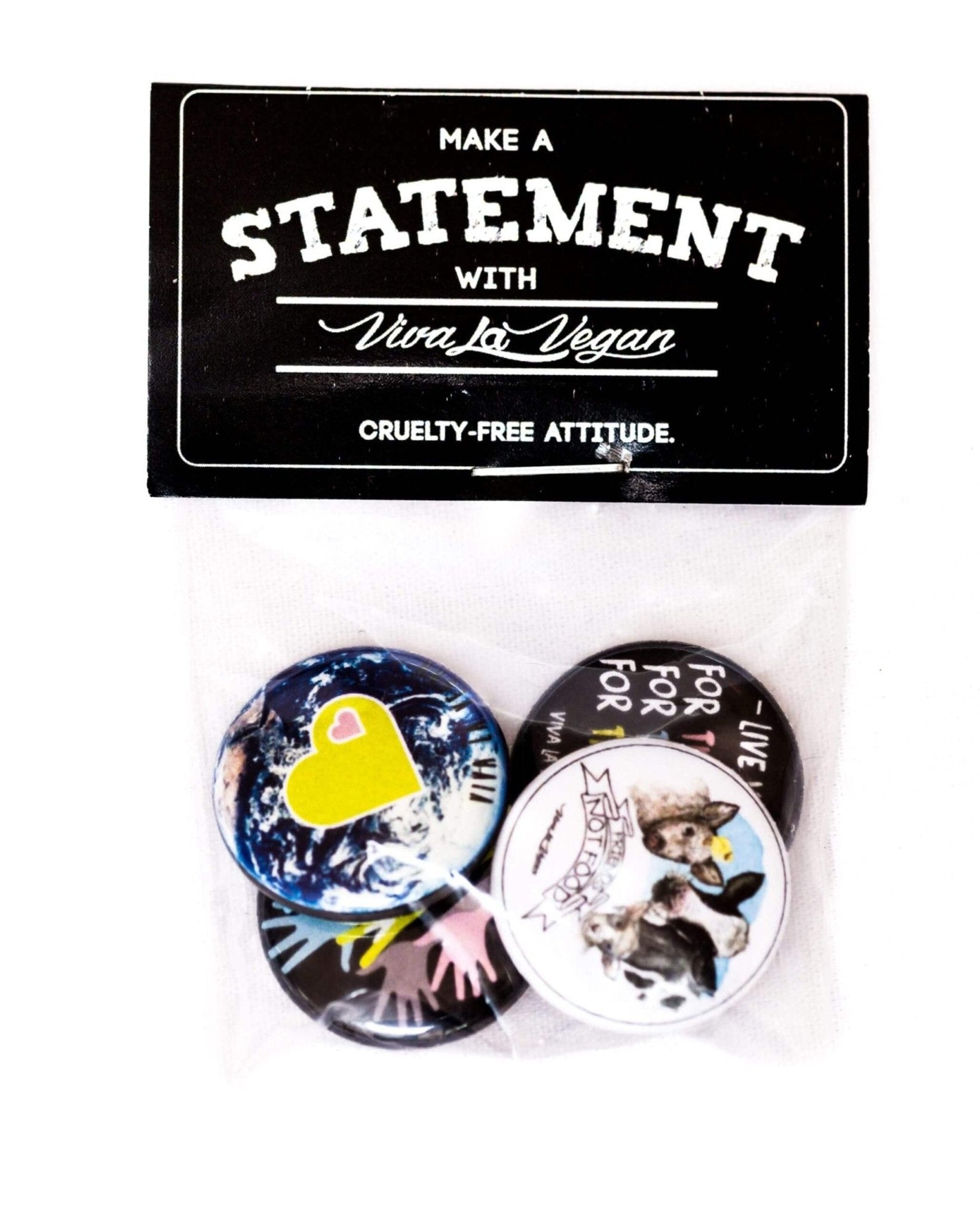 Badge Pack  x 4: Vegan For The...
