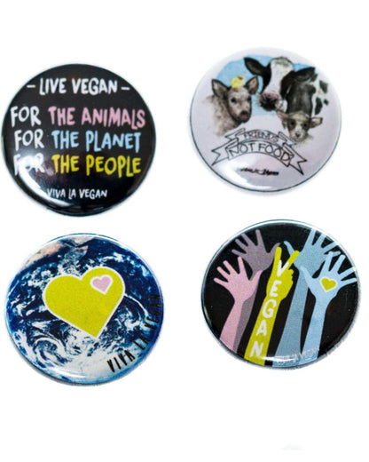 Badge Pack  x 4: Vegan For The...