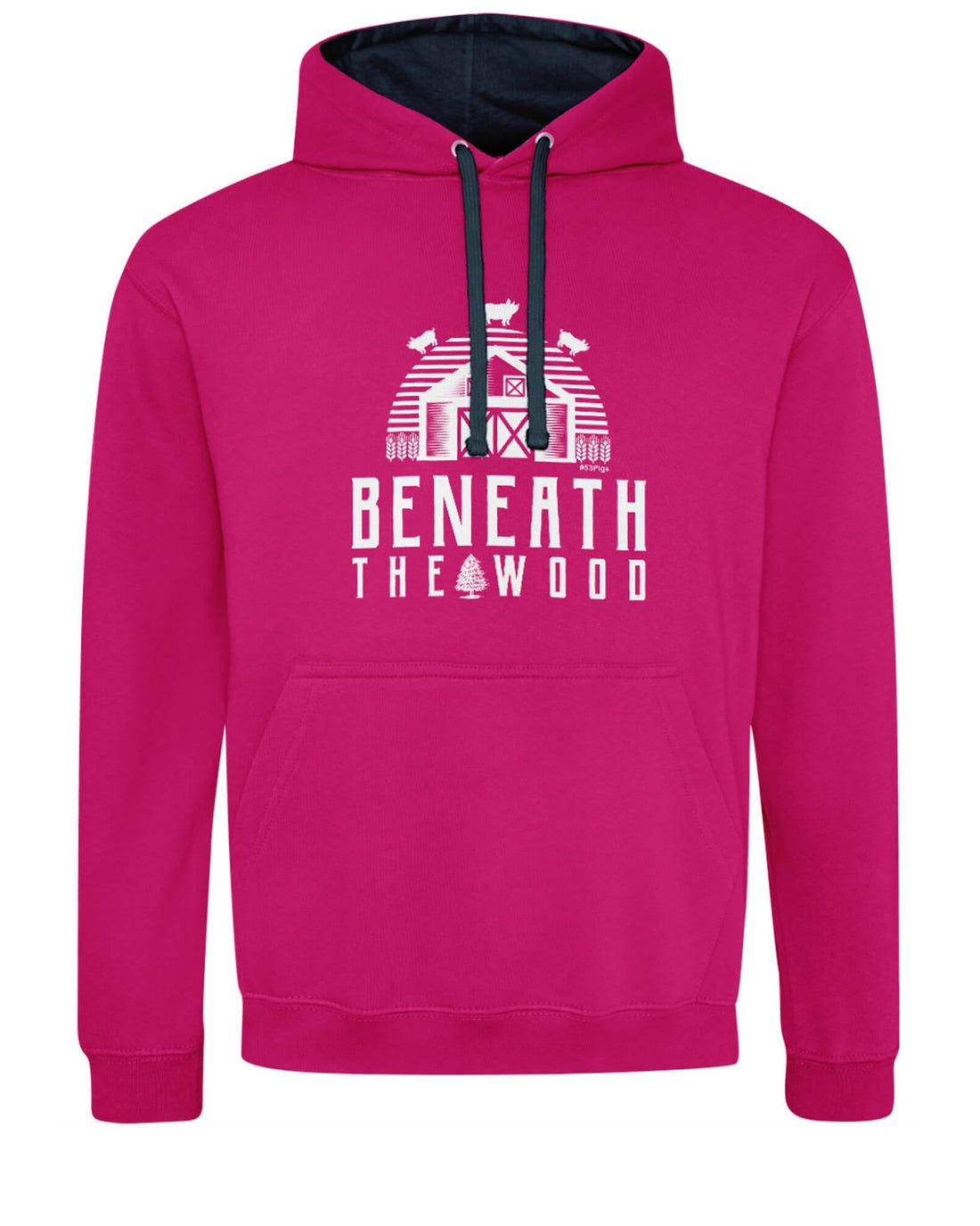 Beneath The Wood Logo Hoodie CONTRAST-100% profits given to the sanctuary - Available in Two Colours