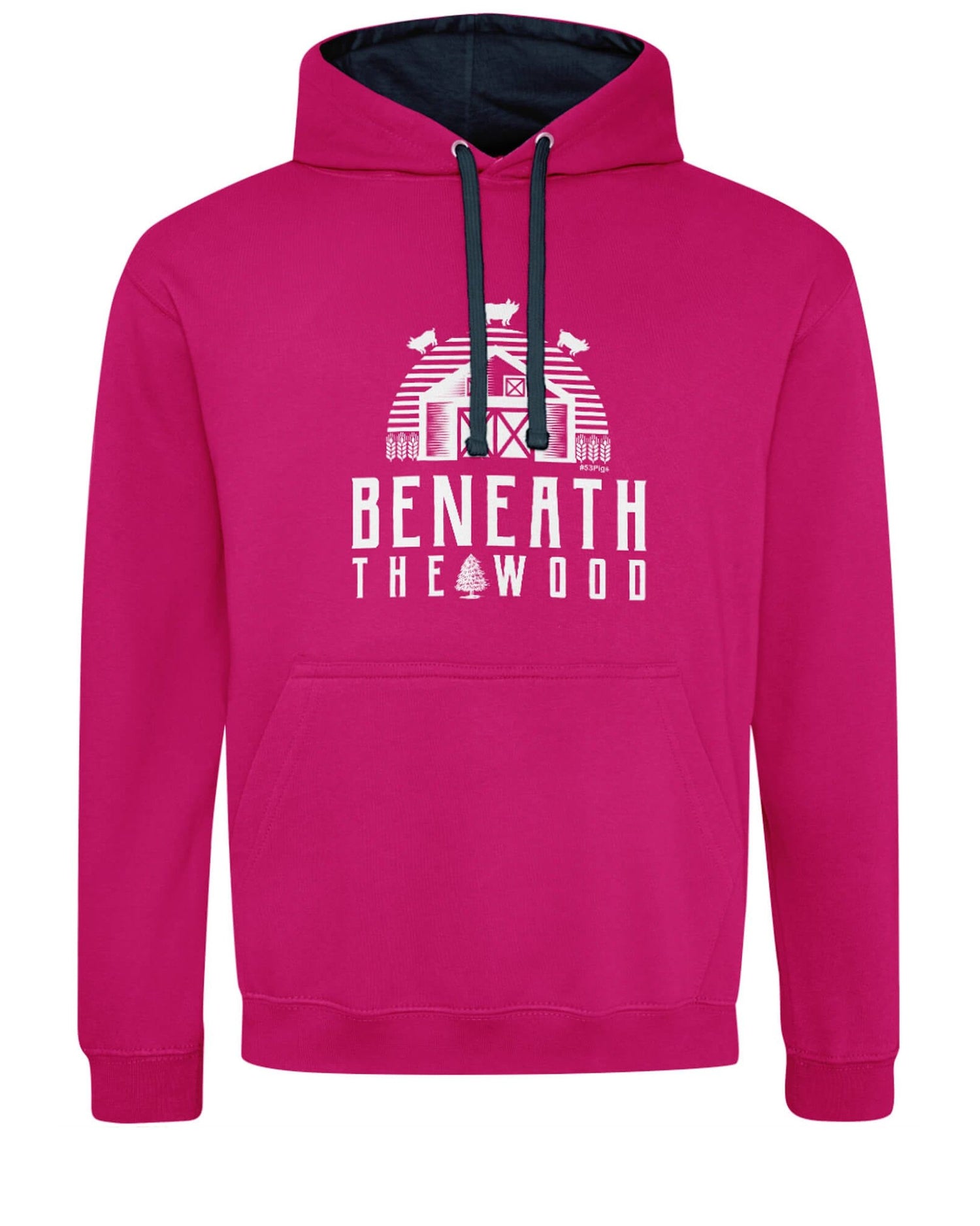 Beneath The Wood Logo Hoodie CONTRAST-100% profits given to the sanctuary - Available in Two Colours