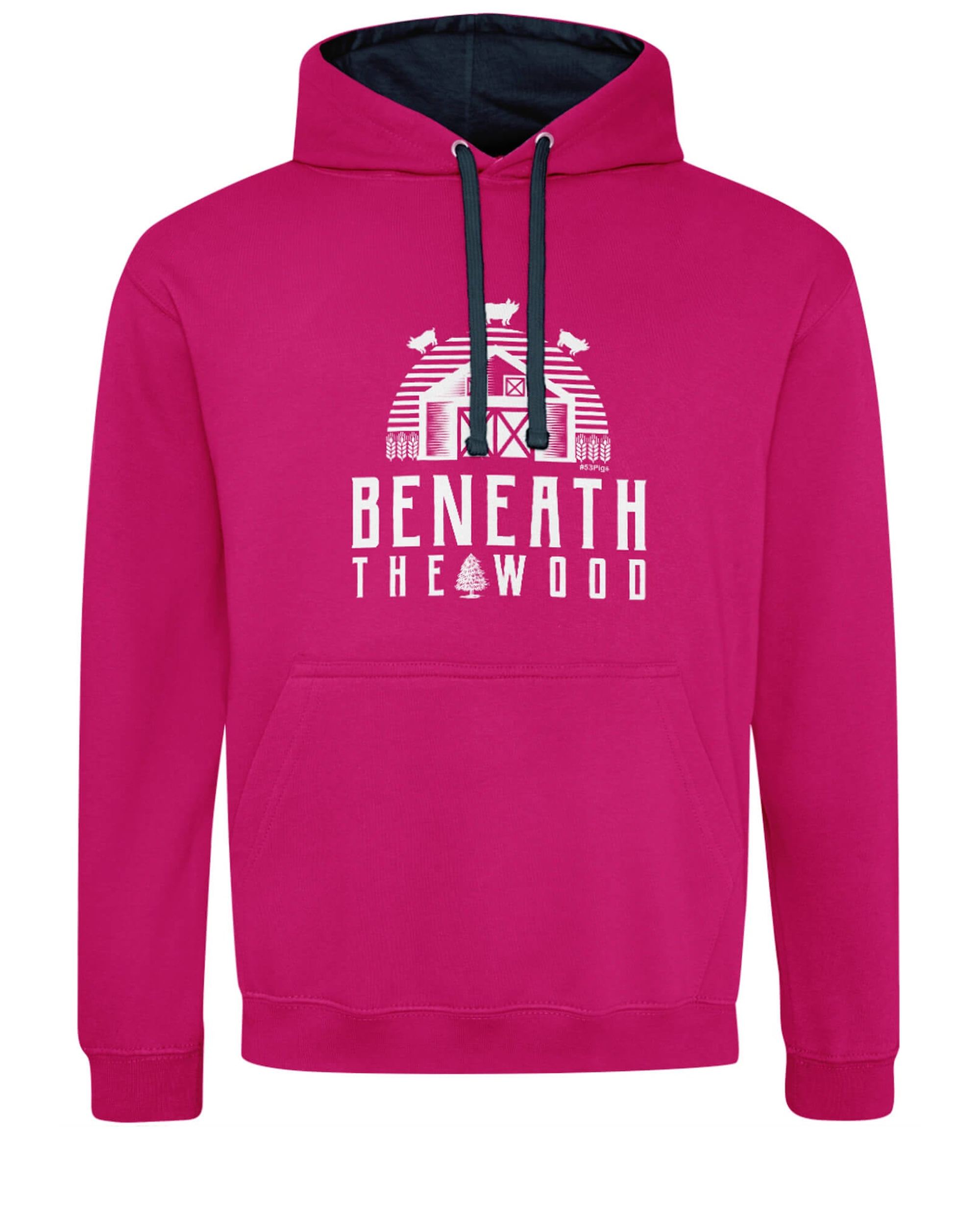 Beneath The Wood Logo Hoodie CONTRAST-100% profits given to the sanctuary - Available in Two Colours
