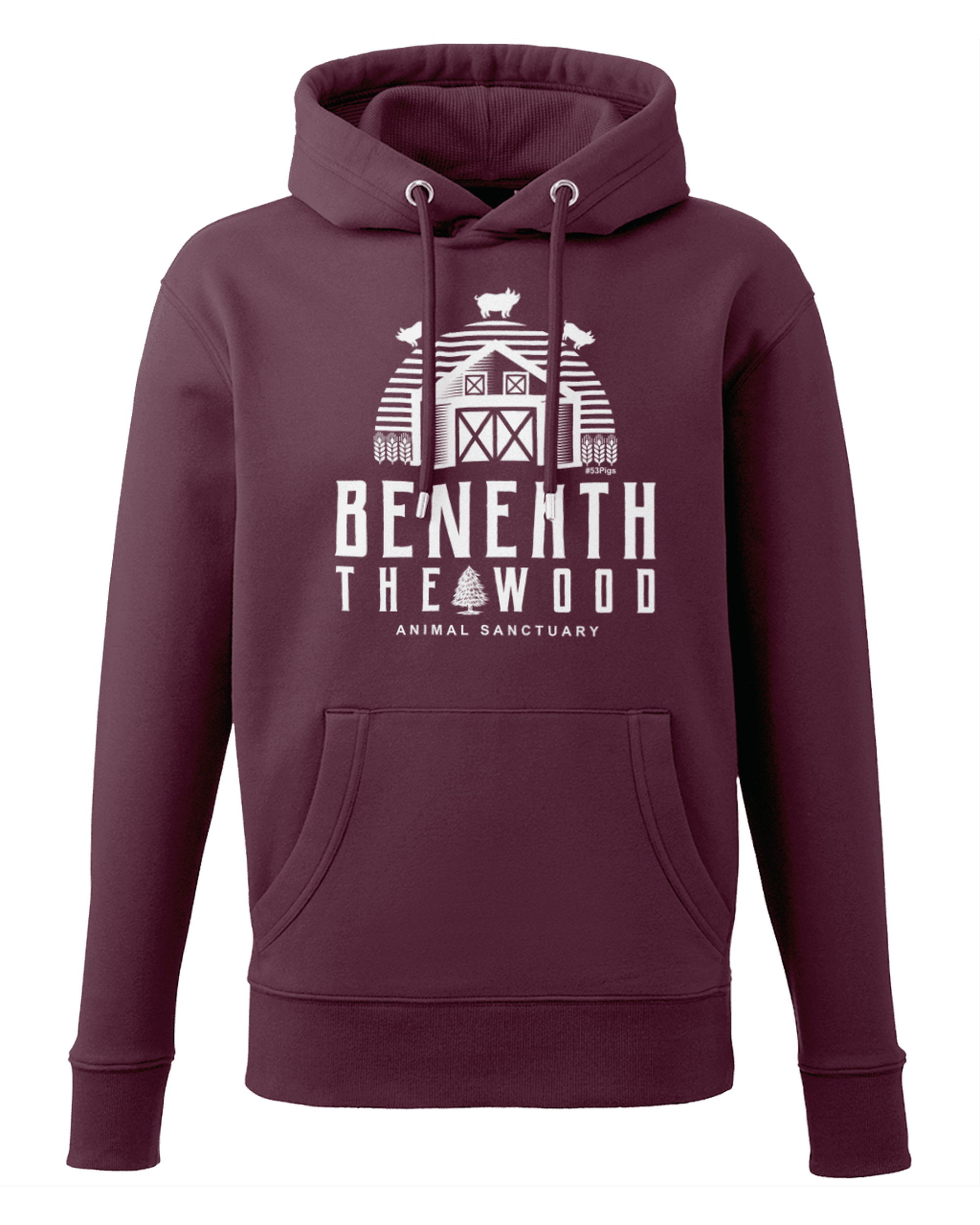 Beneath The Wood Logo Premium Unisex Hoodie  All profits to the Sanctuary - Available in 4 colours