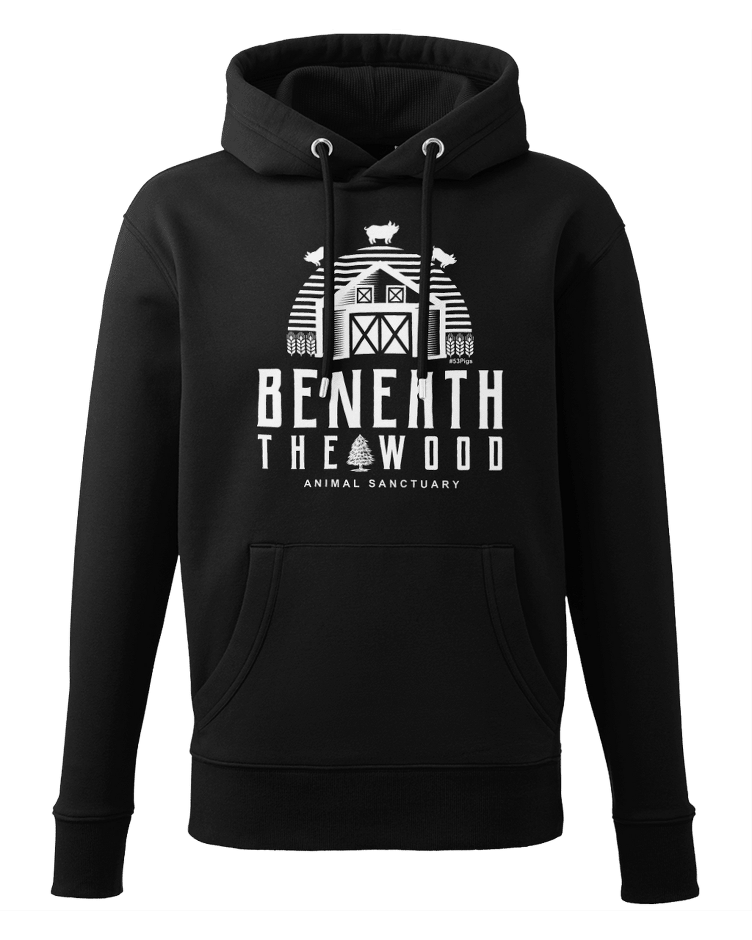 Beneath The Wood Logo Premium Unisex Hoodie  All profits to the Sanctuary - Available in 4 colours