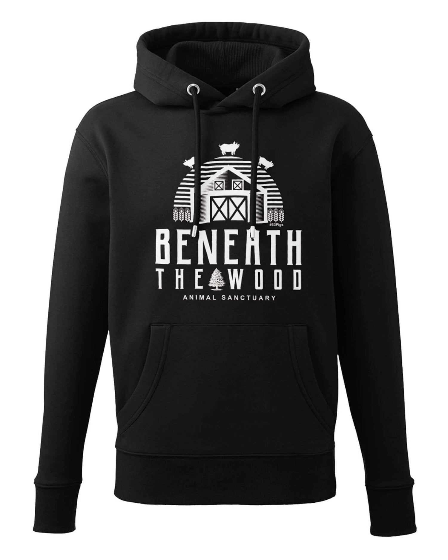 Black hoodie with &