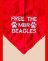 red Dog bandana with white embroidery &