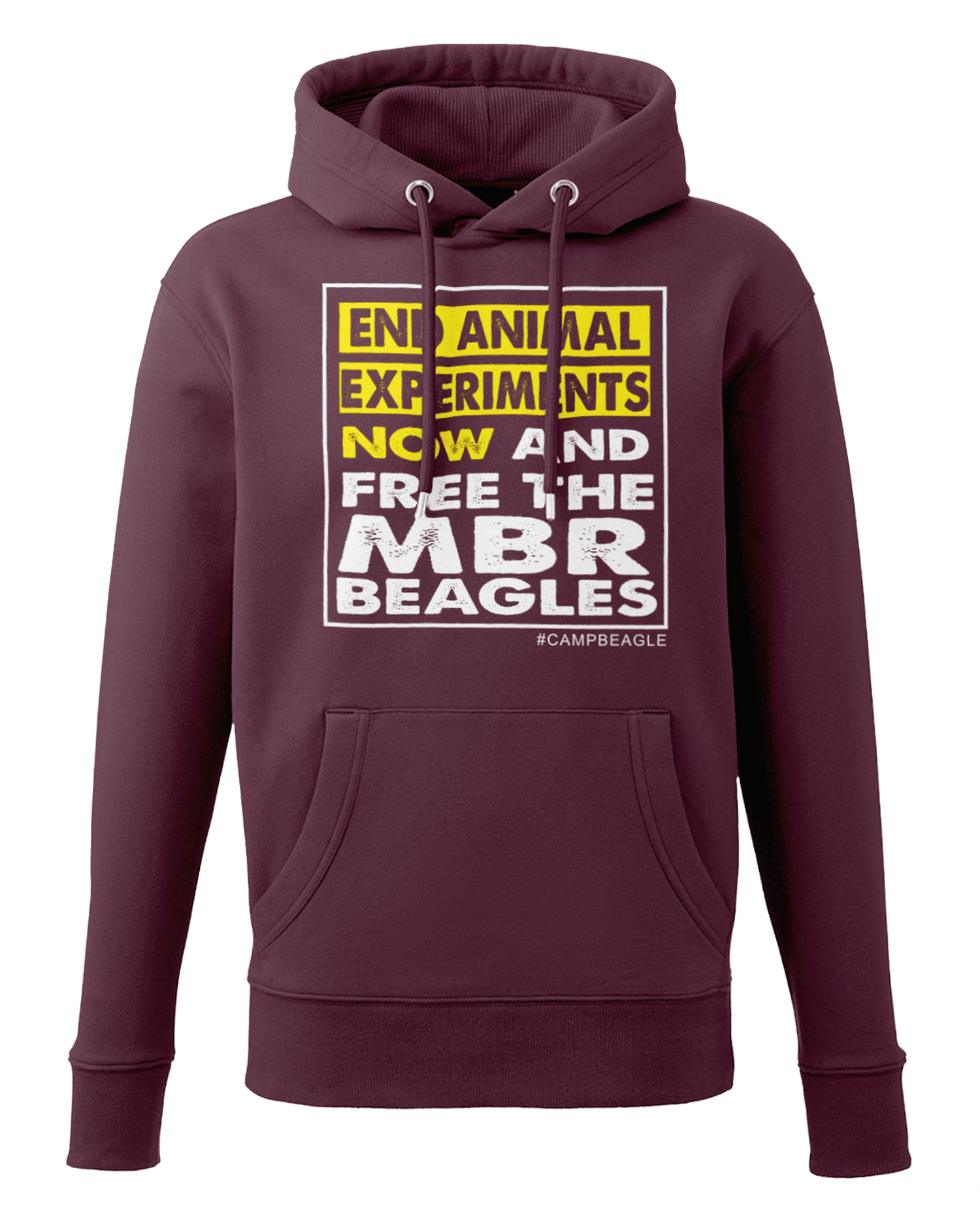 Camp Beagle Premium Organic Hoodie - End Experiments (Yellow)