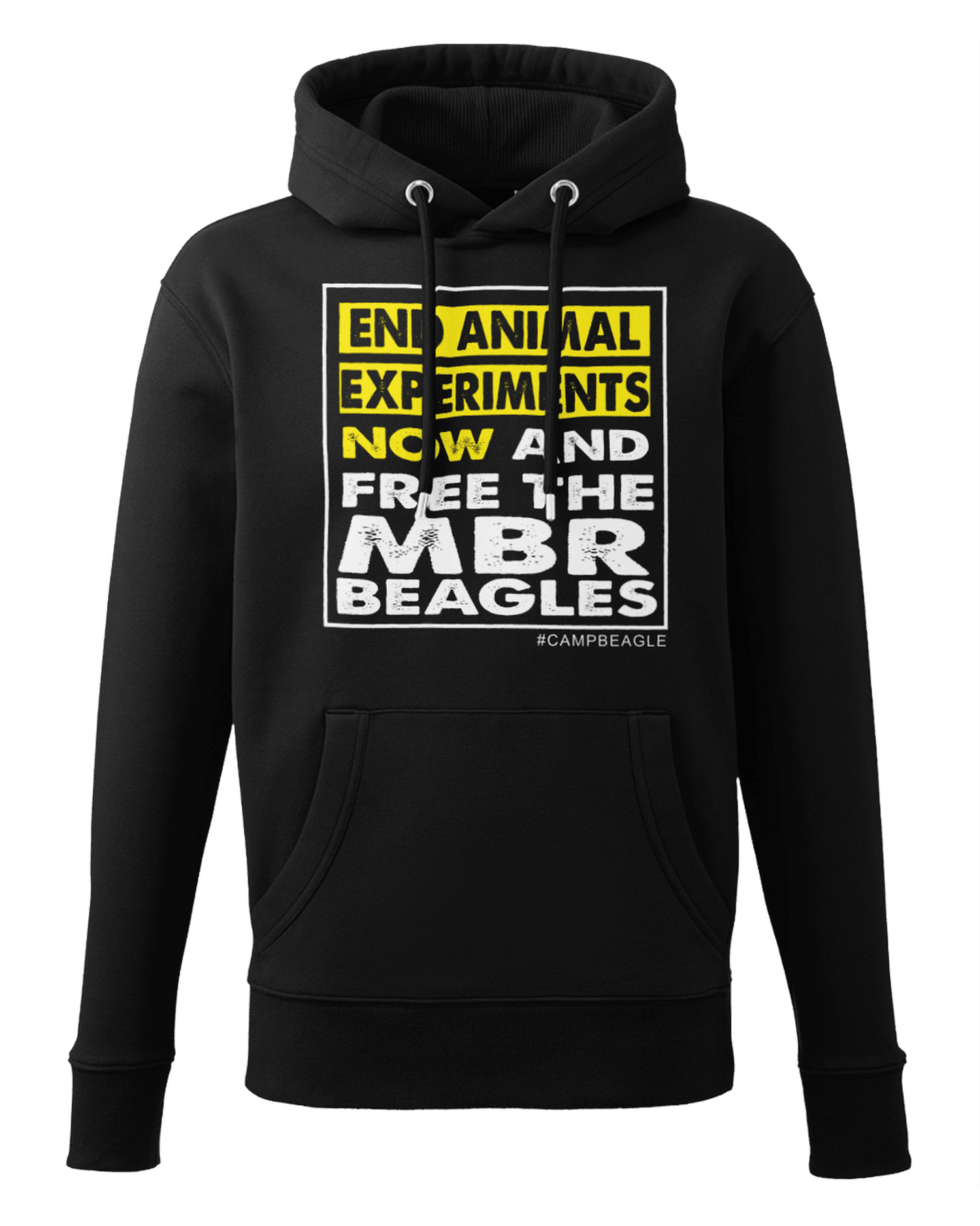 Camp Beagle Premium Organic Hoodie - End Experiments (Yellow)