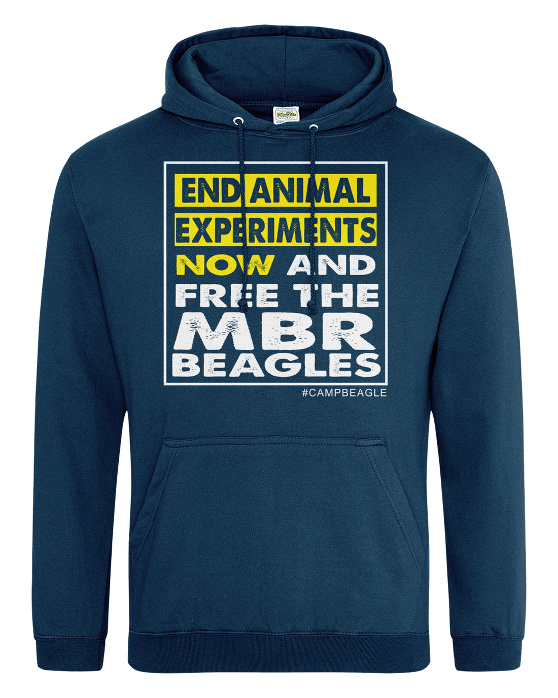 Camp Beagle Unisex Standard Hoodie - End Animal Experiments Now - (Yellow )