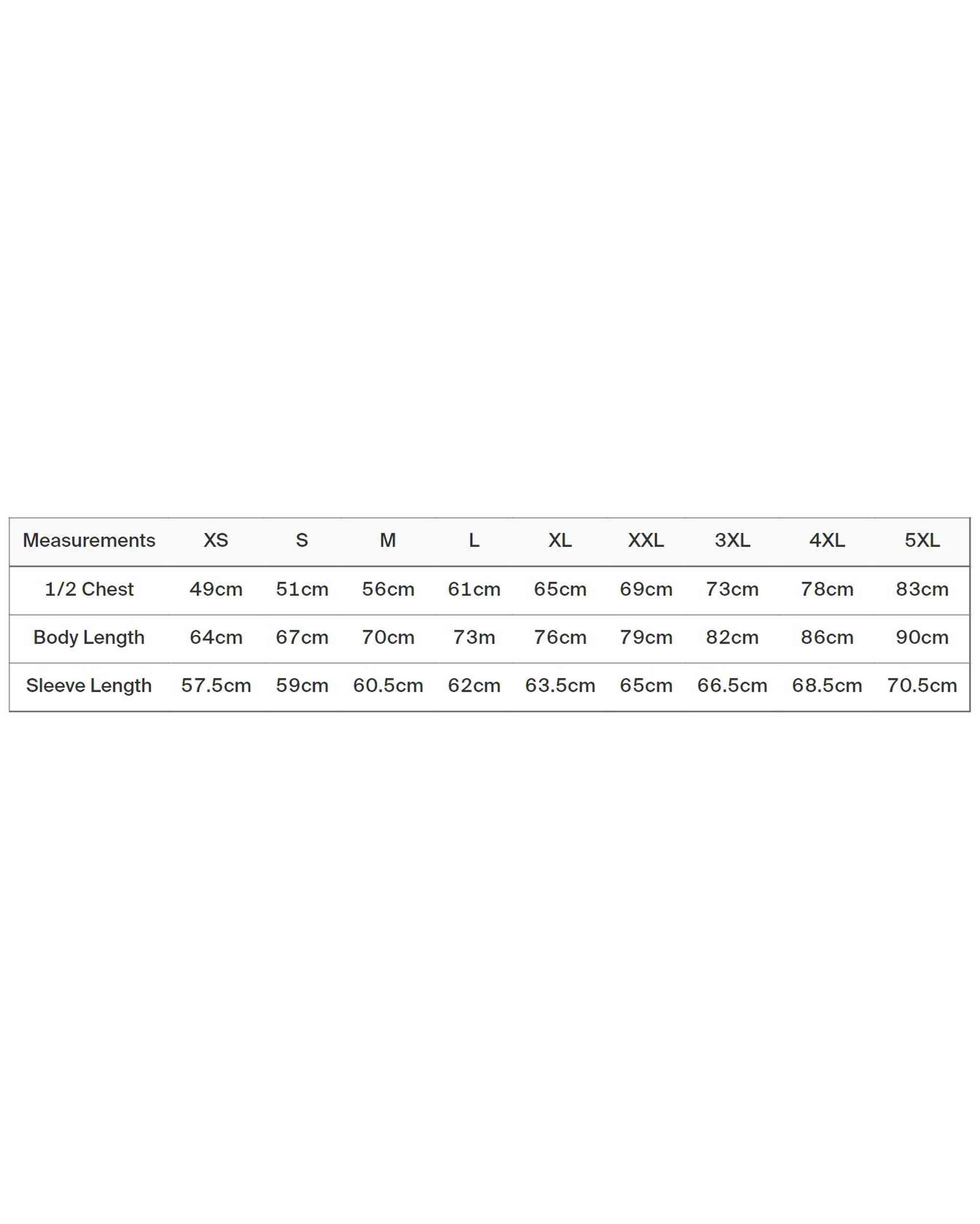 sizing chart